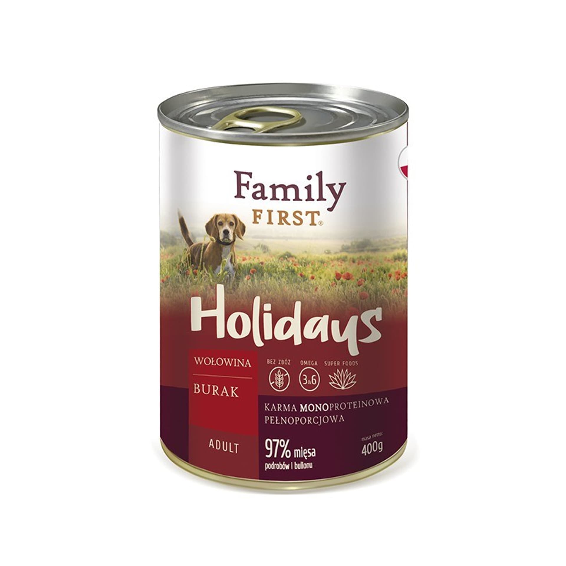 

FamilyFirst Wołowina+burak+monoproteina adult 400g