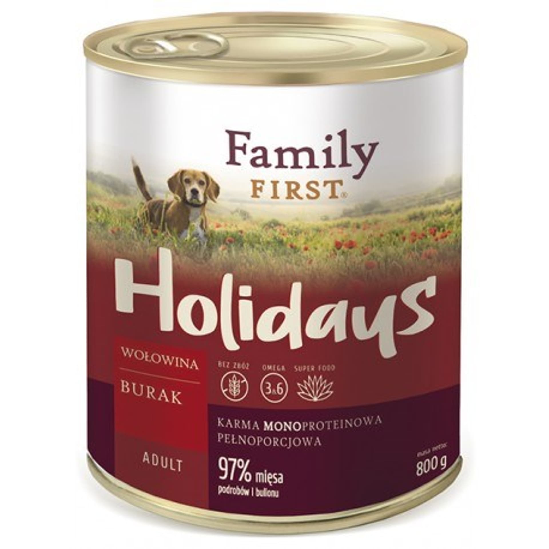 

FamilyFirst Wołowina+burak+monoproteina adult 800g