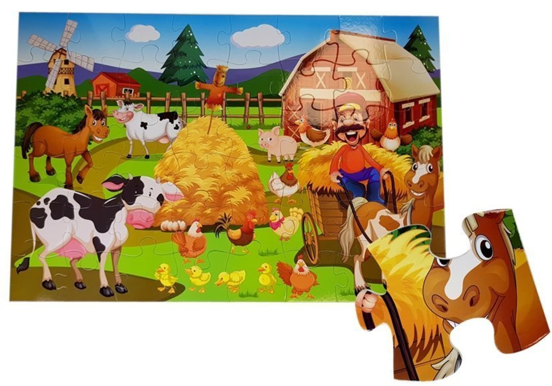 

Puzzle Układanka Farma Zwierzęta 48 elem