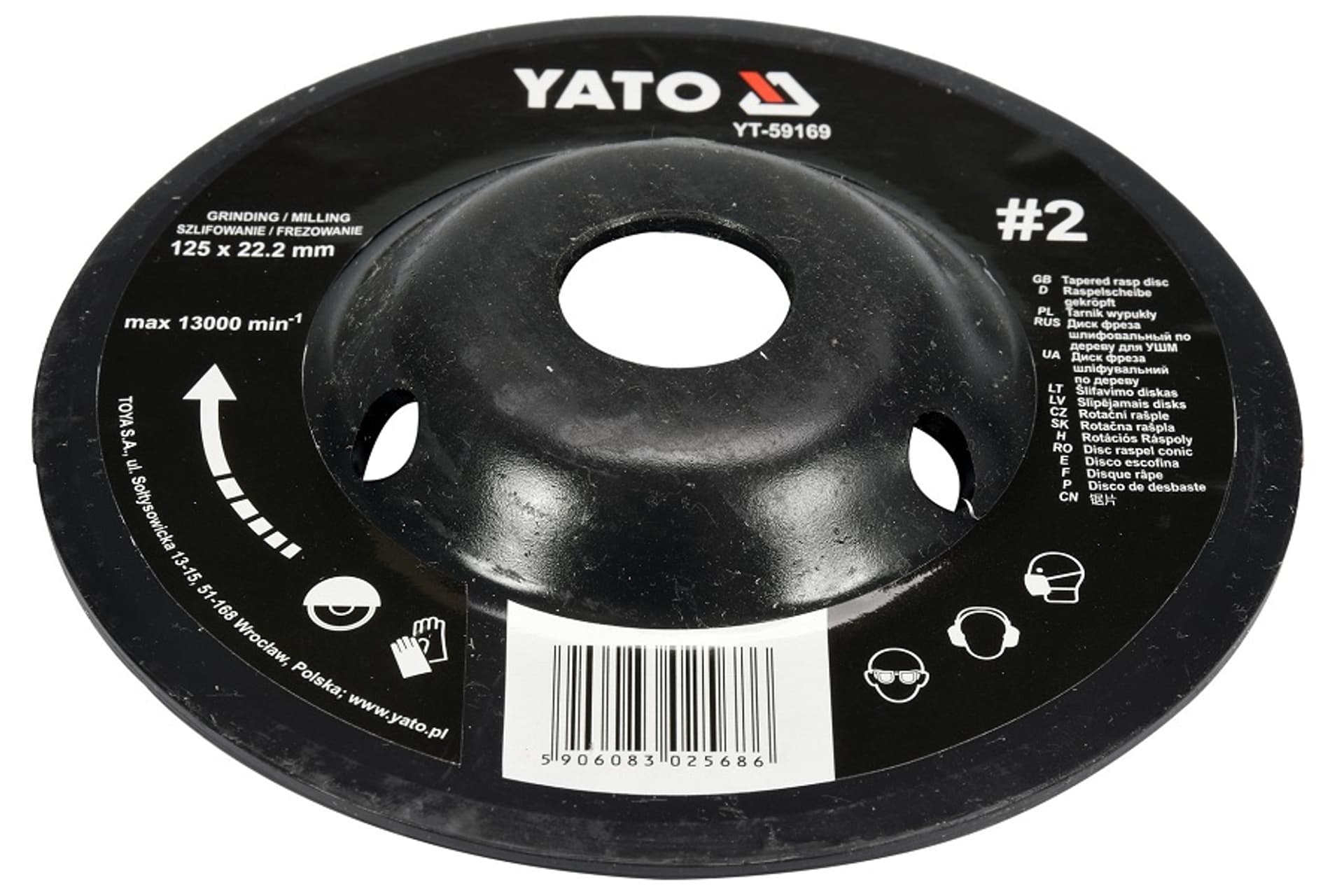 

YATO TARNIK WYPUKŁY 125mm NR2 YT-59169