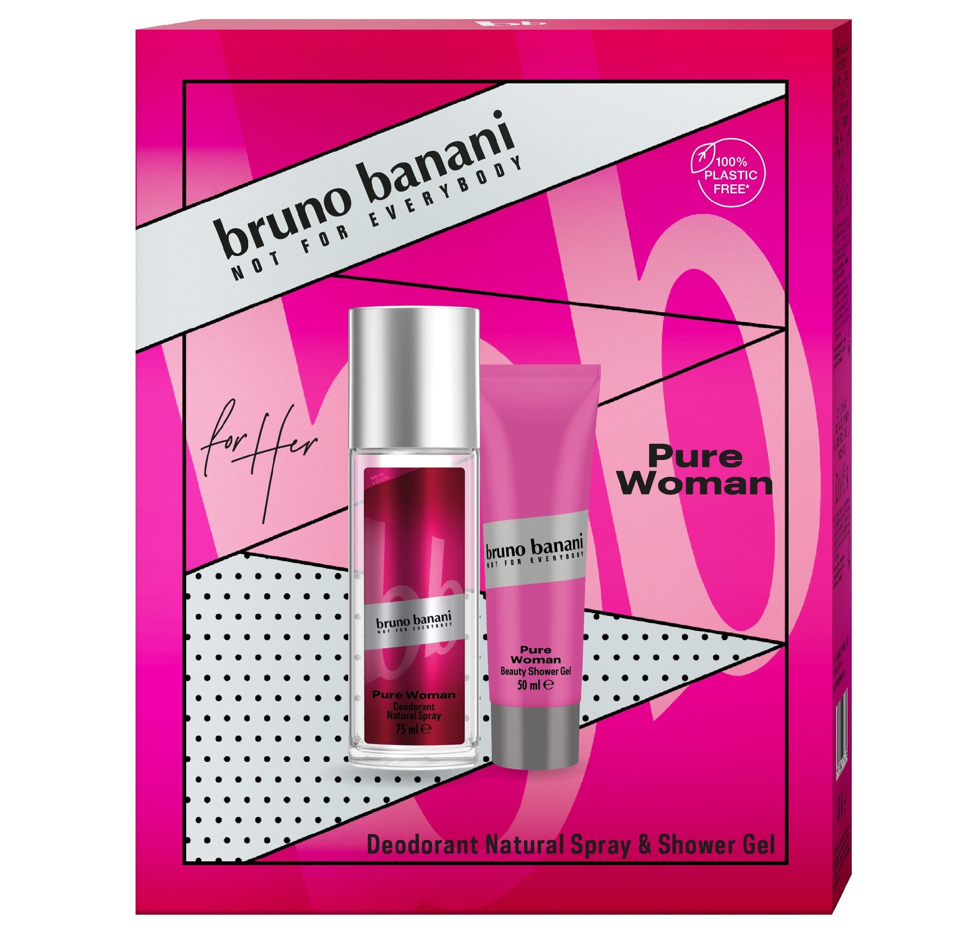 

Bruno Banani Zestaw prezentowy Pure Woman (dezodorant atomizer 75ml+żel pod prysznic 50ml)