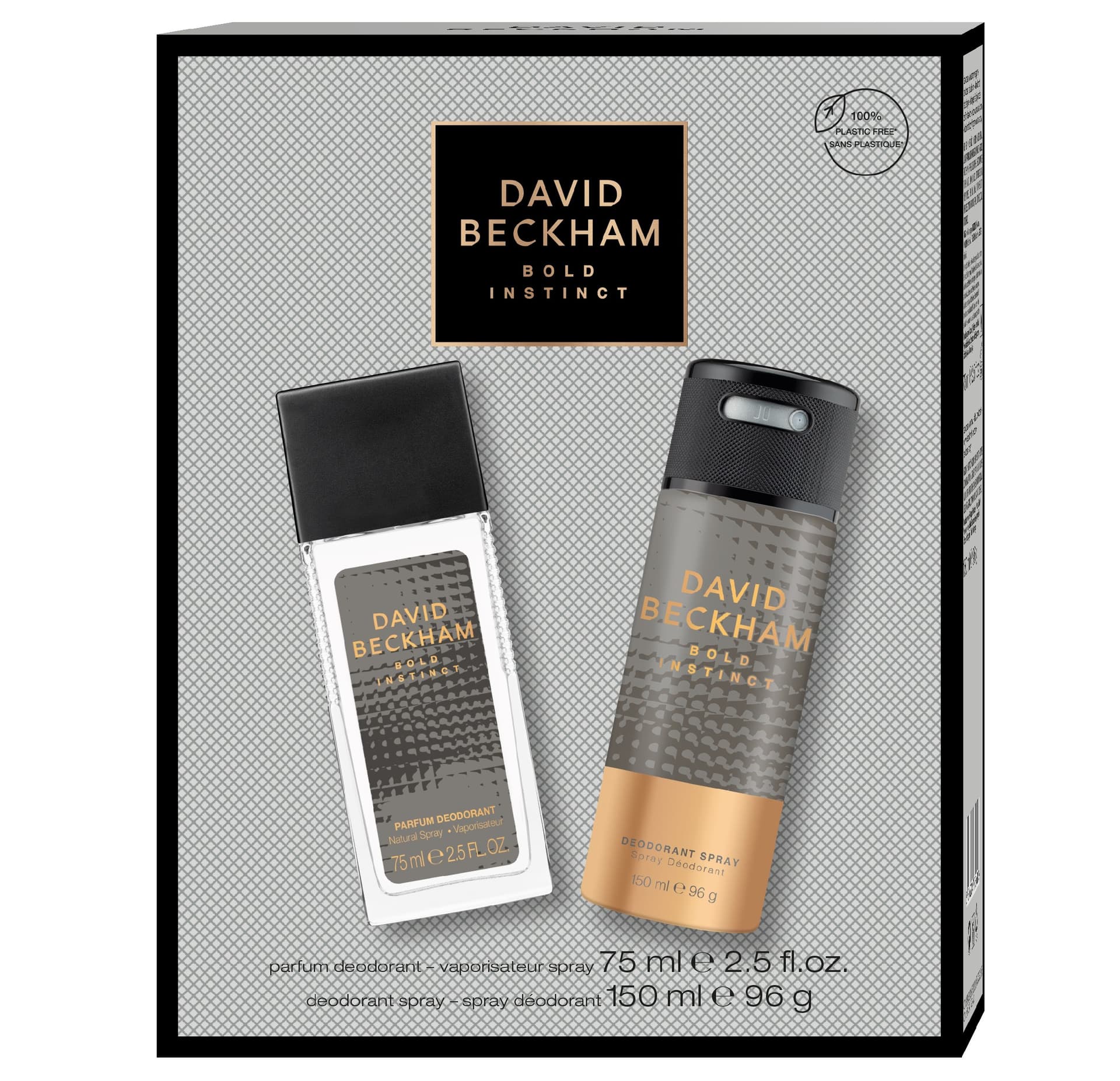 

David Beckham Zestaw prezentowy Bold Instinct (dezodorant spray 150ml+deo atomizer 75ml)