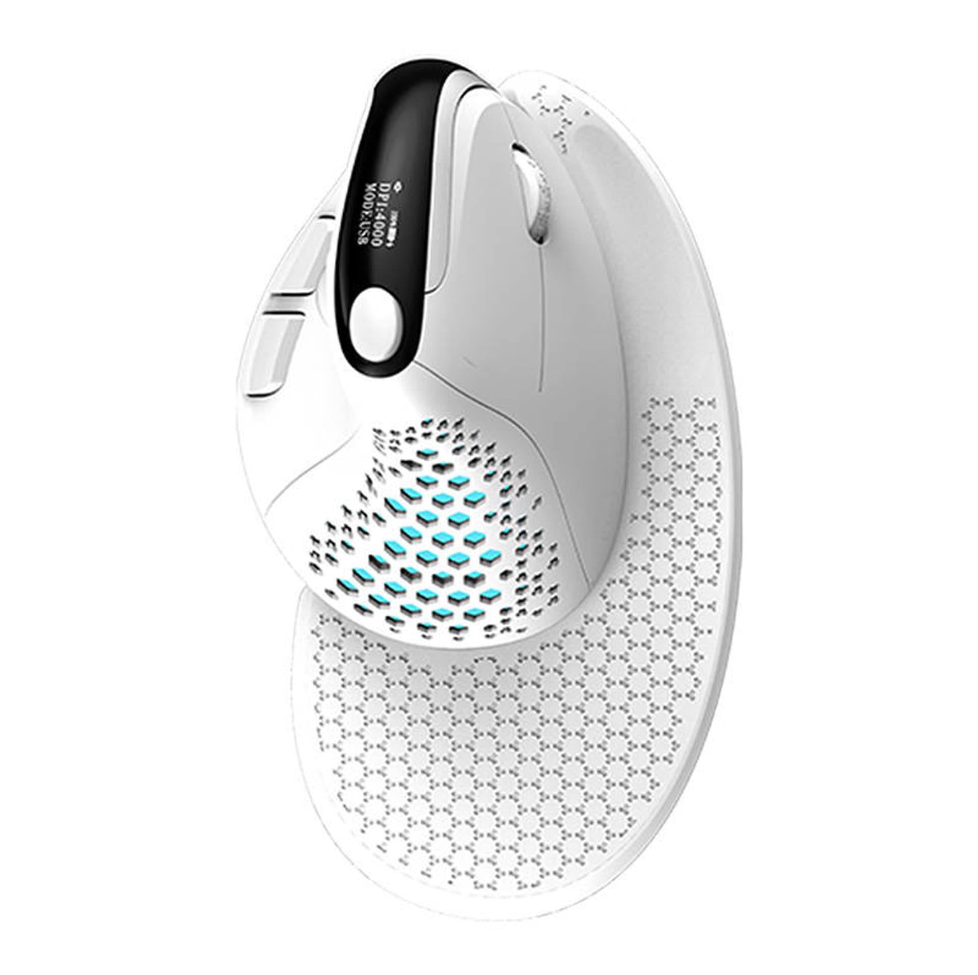 

Bezprzewodowa mysz pionowa Delux M618XSD BT+2.4G RGB (biała)