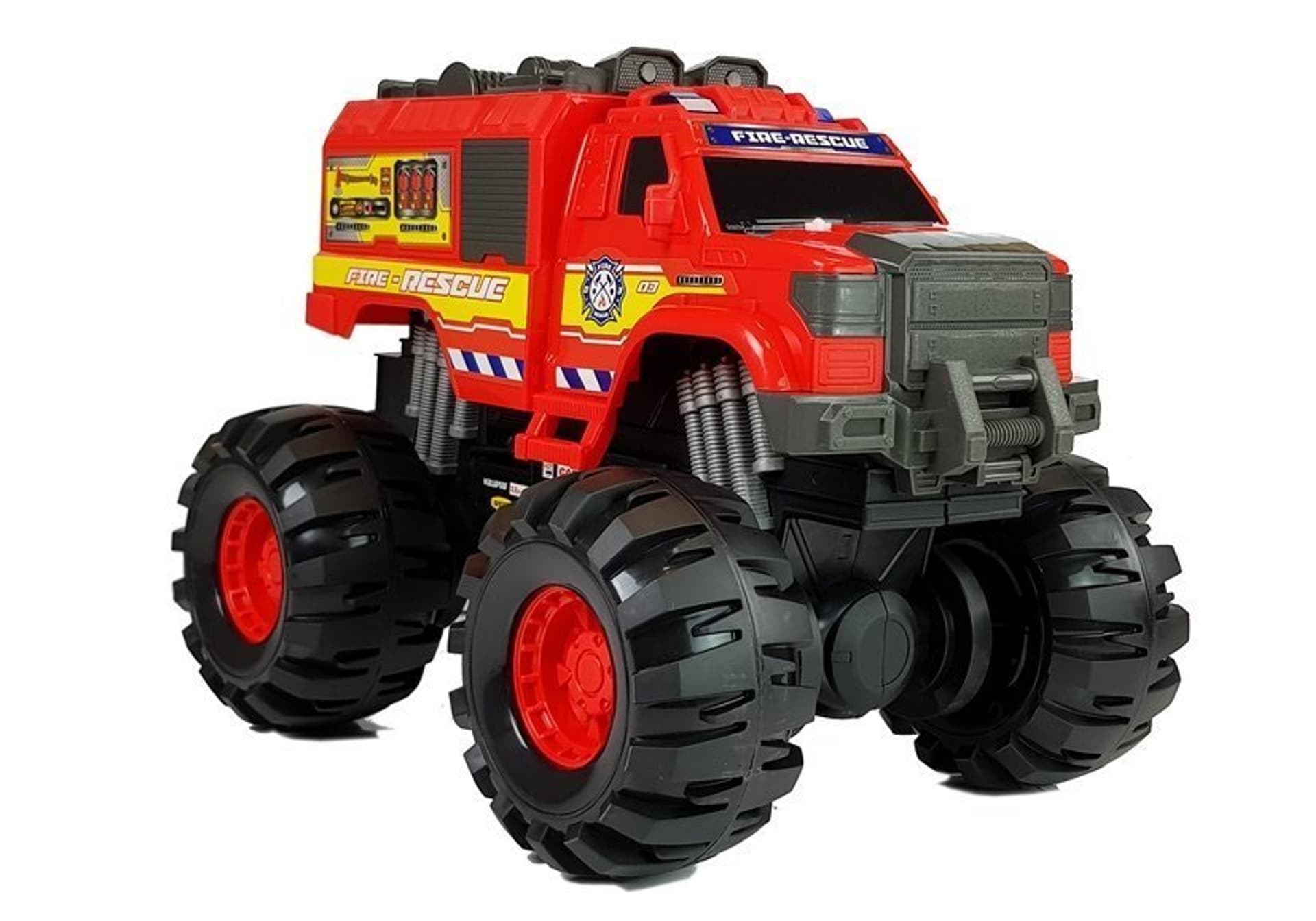 

Monster Auto Wóz Strażacki Straż Duże Koła 1:8 40 cm x 30 cm x 35 cm