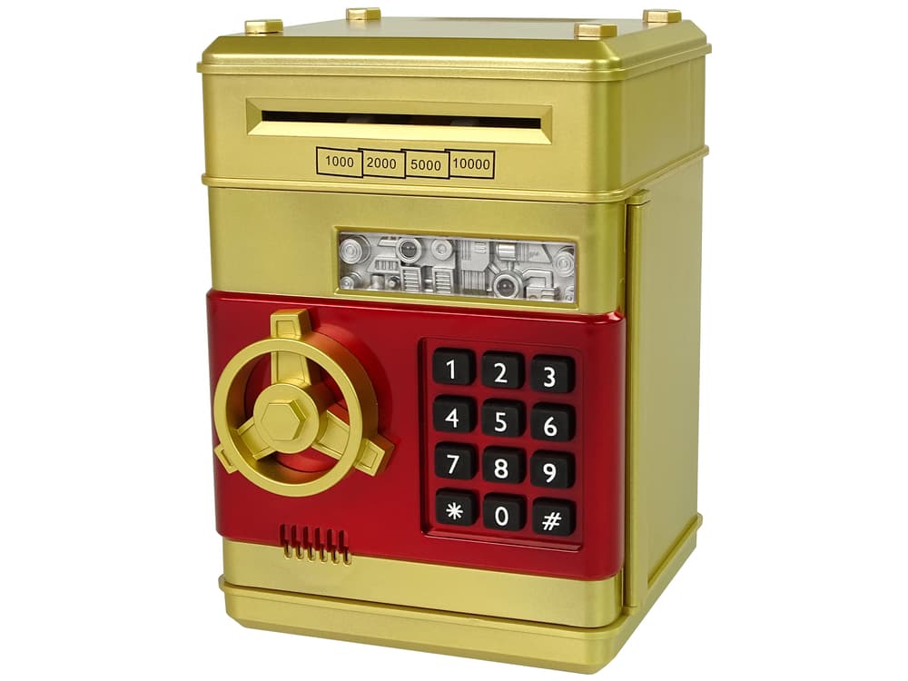 

Elektroniczny Sejf Skarbonka Oszczędzanie Złoty Kod