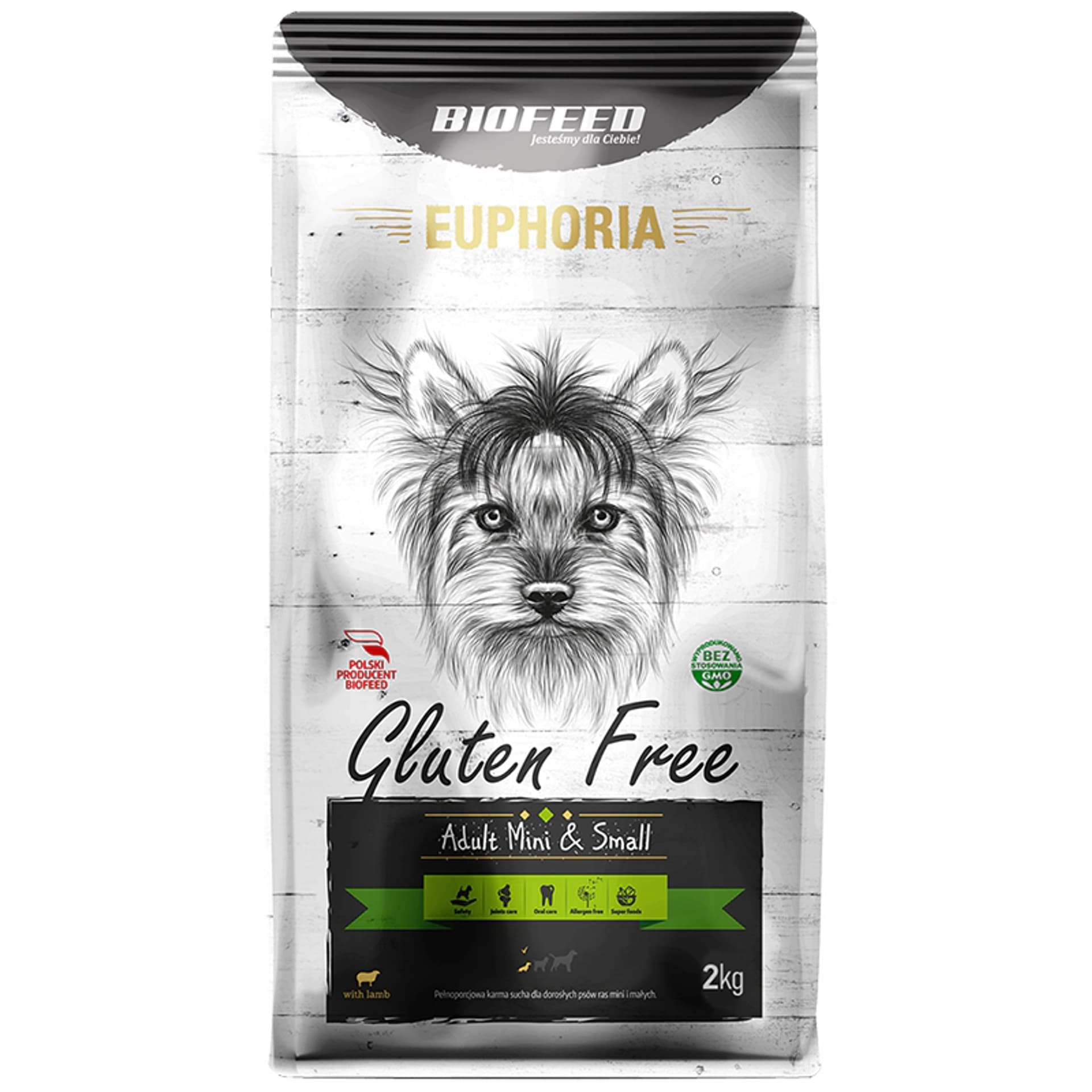 

BIOFEED EUPHORIA Gluten Free Mini & Small dla psów mini i małych ras z jagnięciną 2kg