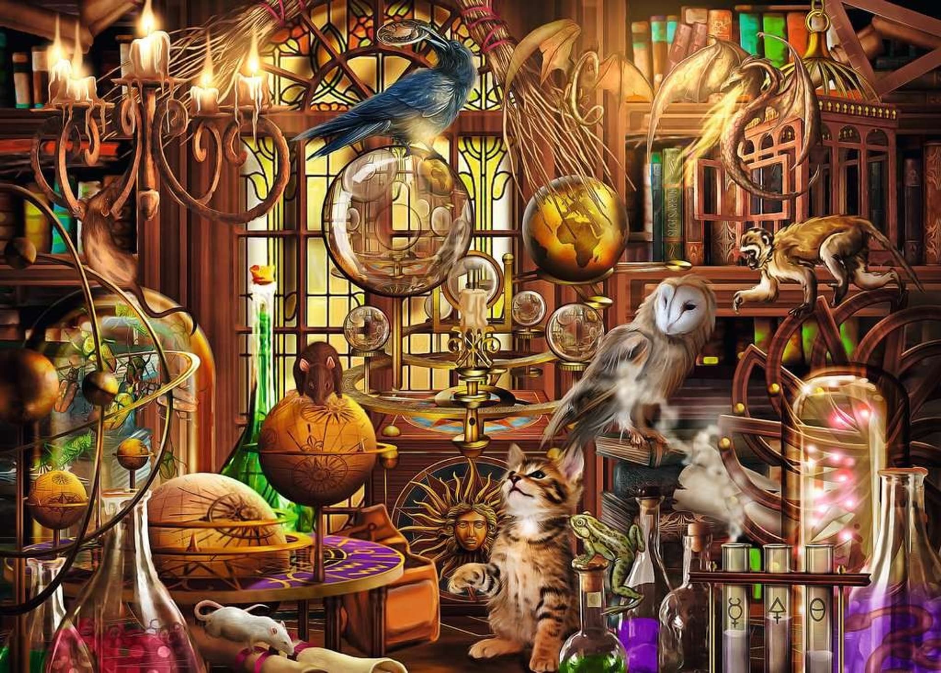 

Puzzle 1000 elementów Gabinet czarodzieja
