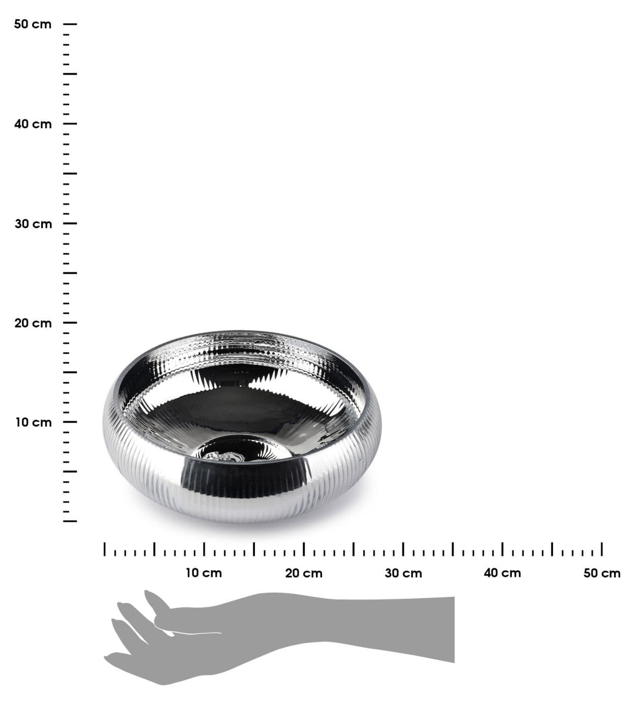 

SERENITE SILVER Misa dekoracyjna śr.29xH:10cm