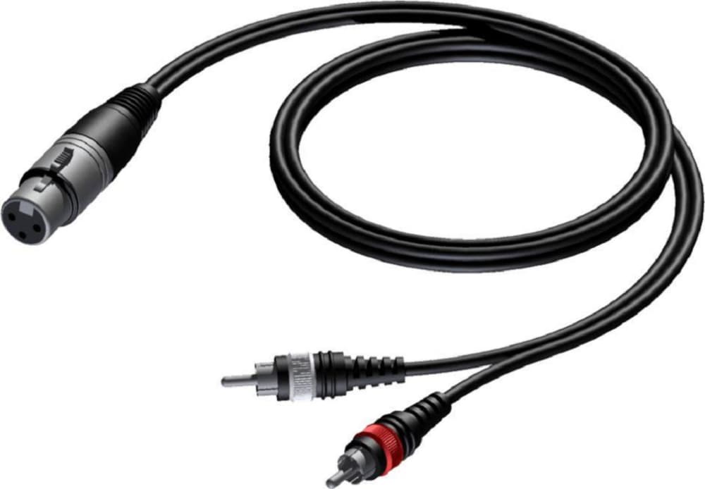 

PROCAB 1KPBA077 1.5m /s1x XLR żeńskie 2x RCA (wtyk)