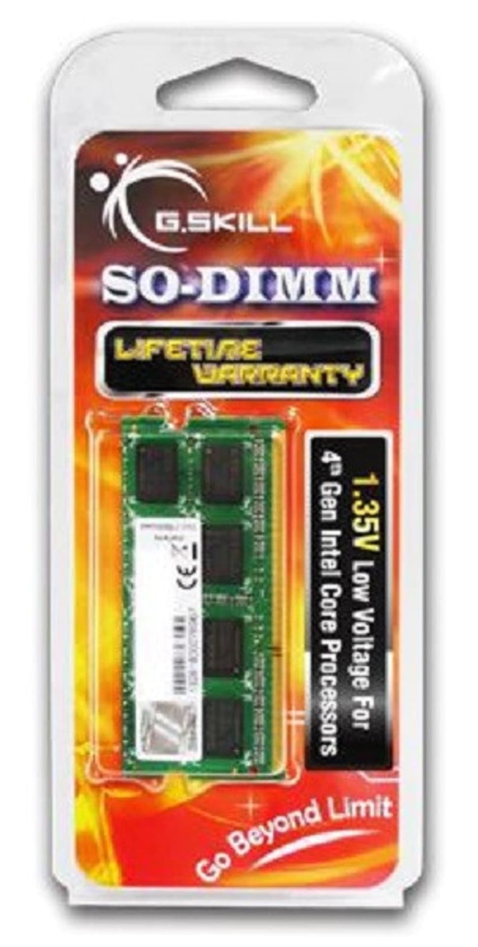 

Pamięć G.SKILL SODIMM DDR3 4GB 1600MHz 11CL 1.35V SINGLE