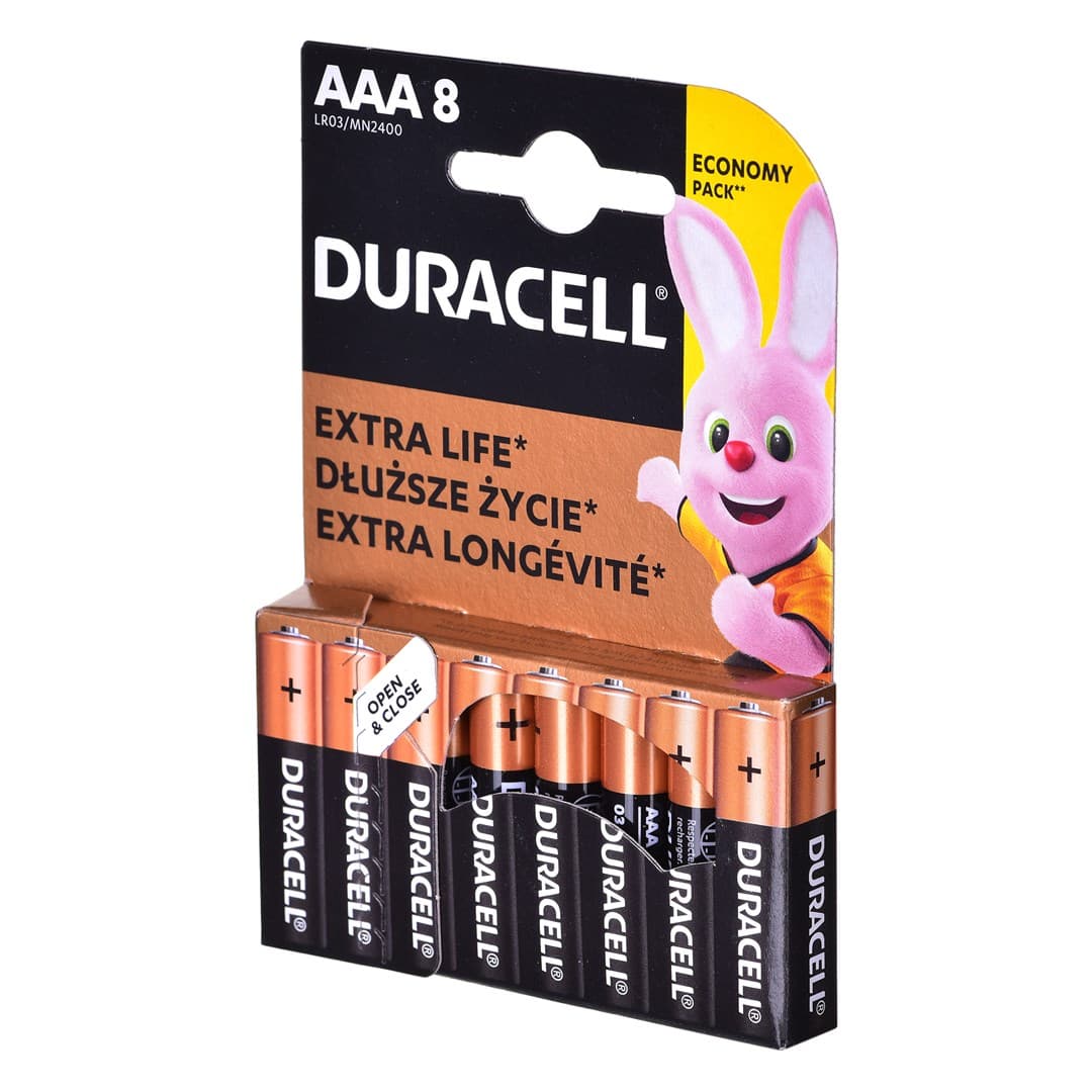 

Zestaw baterii alkaliczne Duracell (x 8)