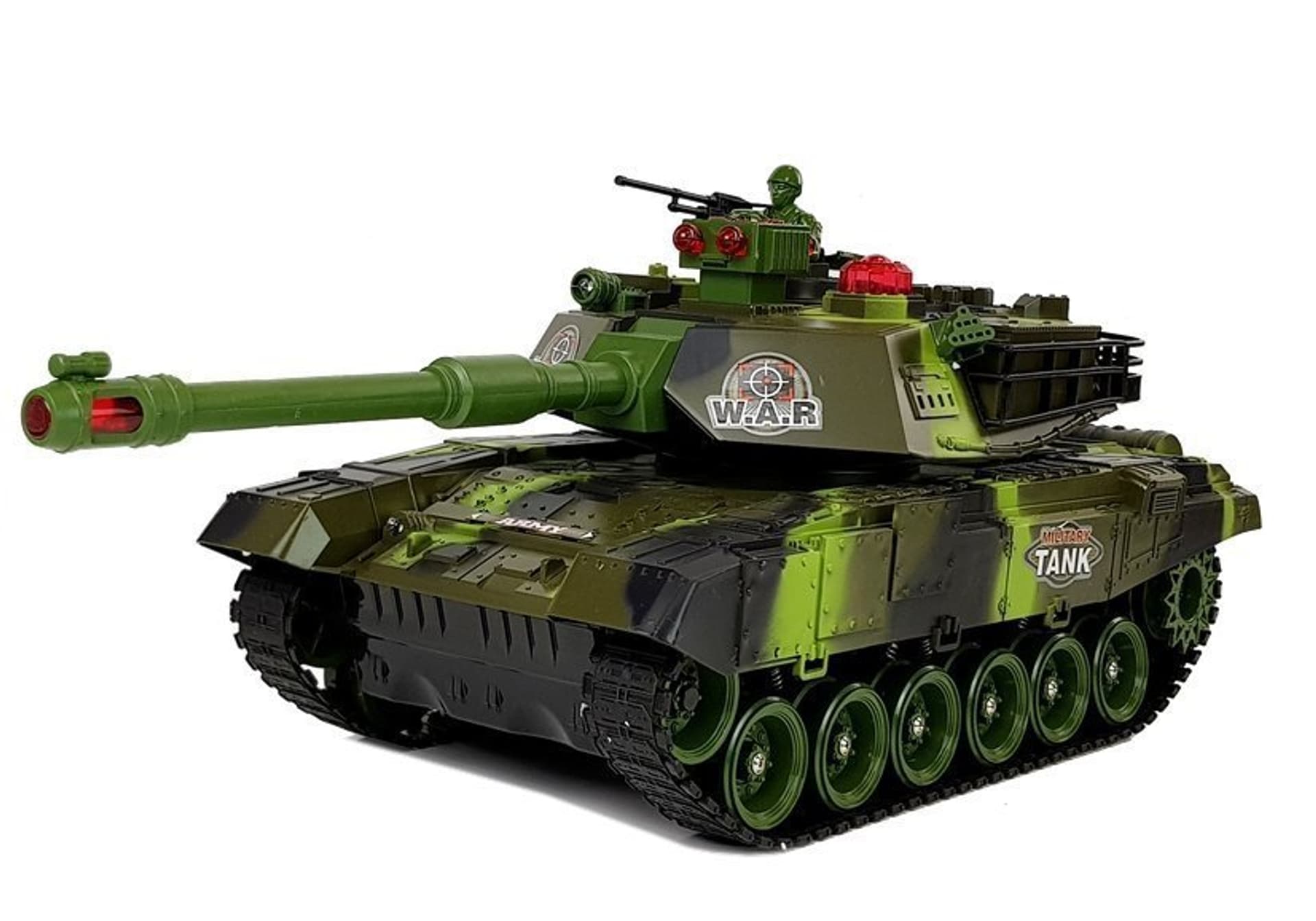 

Duży Czołg Zdalnie Sterowany R/C 2.4 Ghz Światła Odgłosy Strzelania Zielony