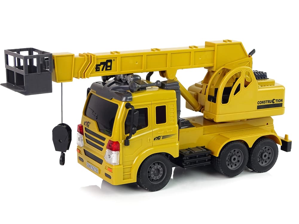 

Zdalnie Sterowana Ciężarówka 1:20 Unoszony Dźwig Pilot 2,4G Dźwięk Światła