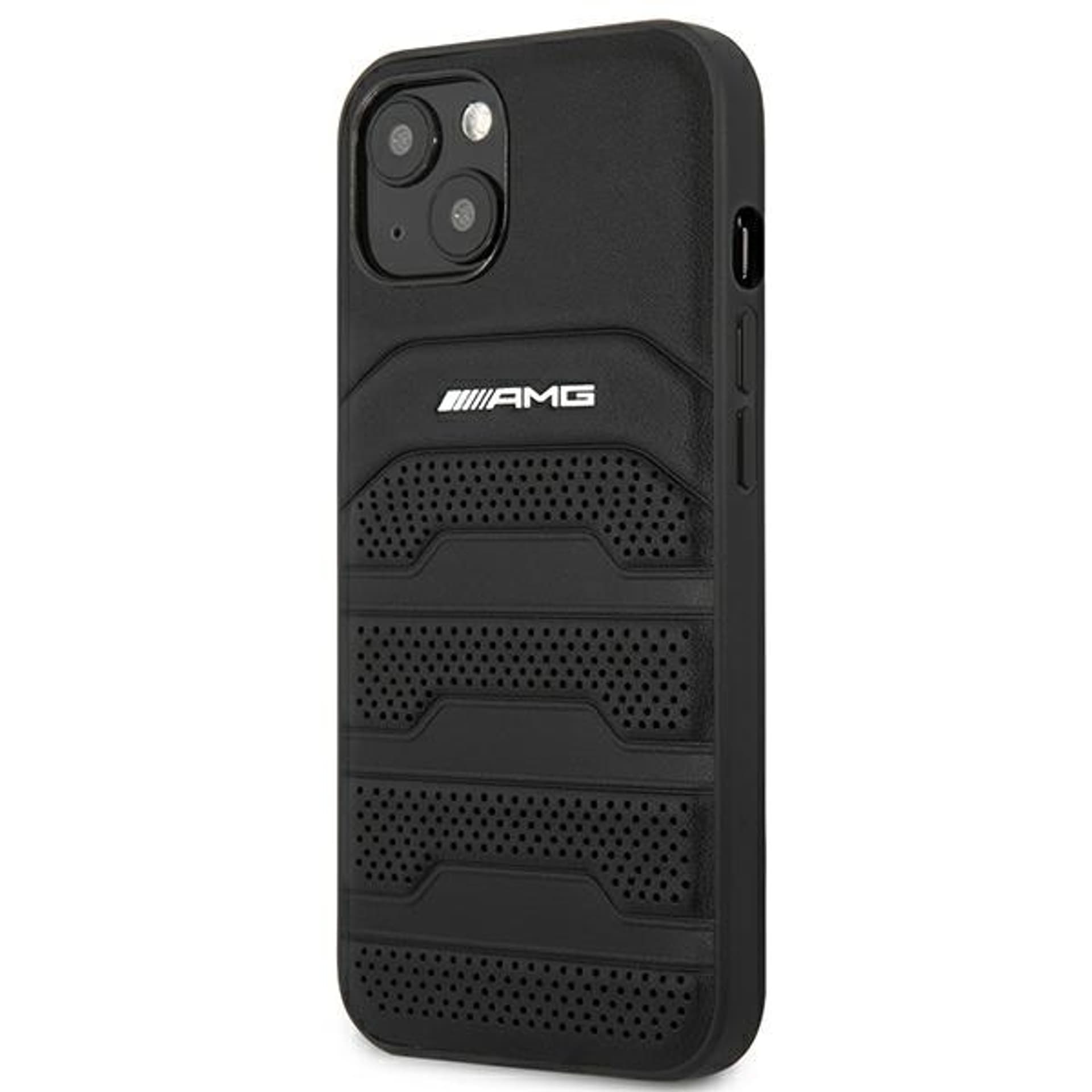 

AMG AMHCP14SGSEBK iPhone 14 6,1" czarny/black hardcase Leather Debossed Lines