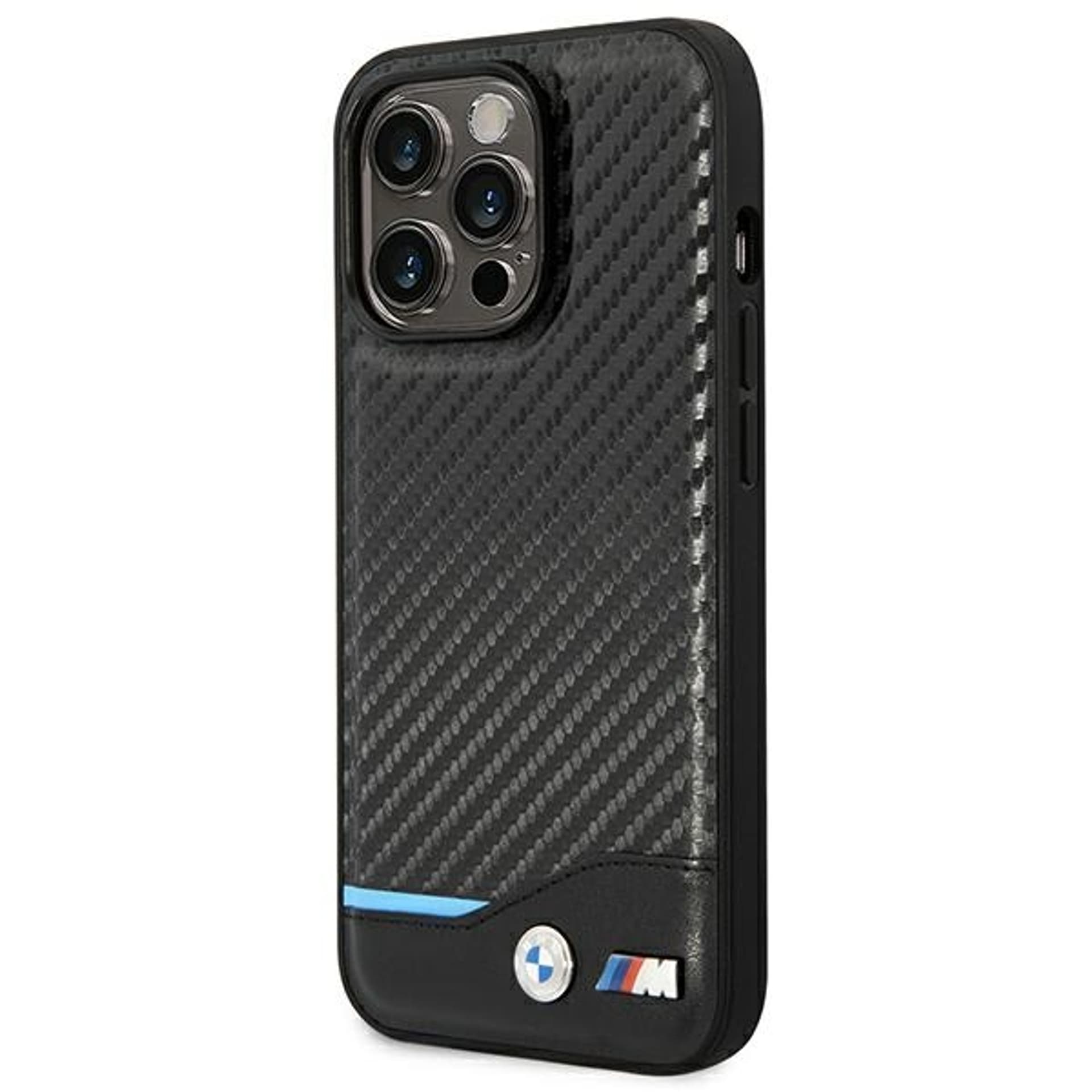 

Etui BMW BMHCP14L22NBCK iPhone 14 Pro 6,1" czarny/black Leather Carbon