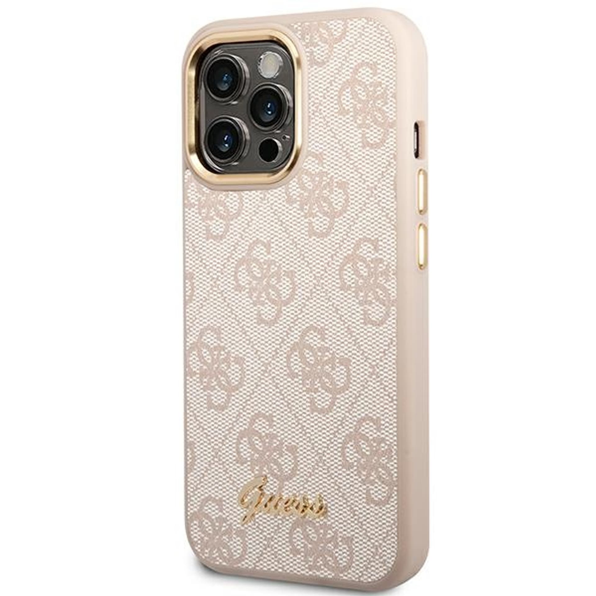 

Guess GUHCP14XHG4SHP iPhone 14 Pro Max 6,7" różowy/pink hard case 4G Vintage Gold Logo