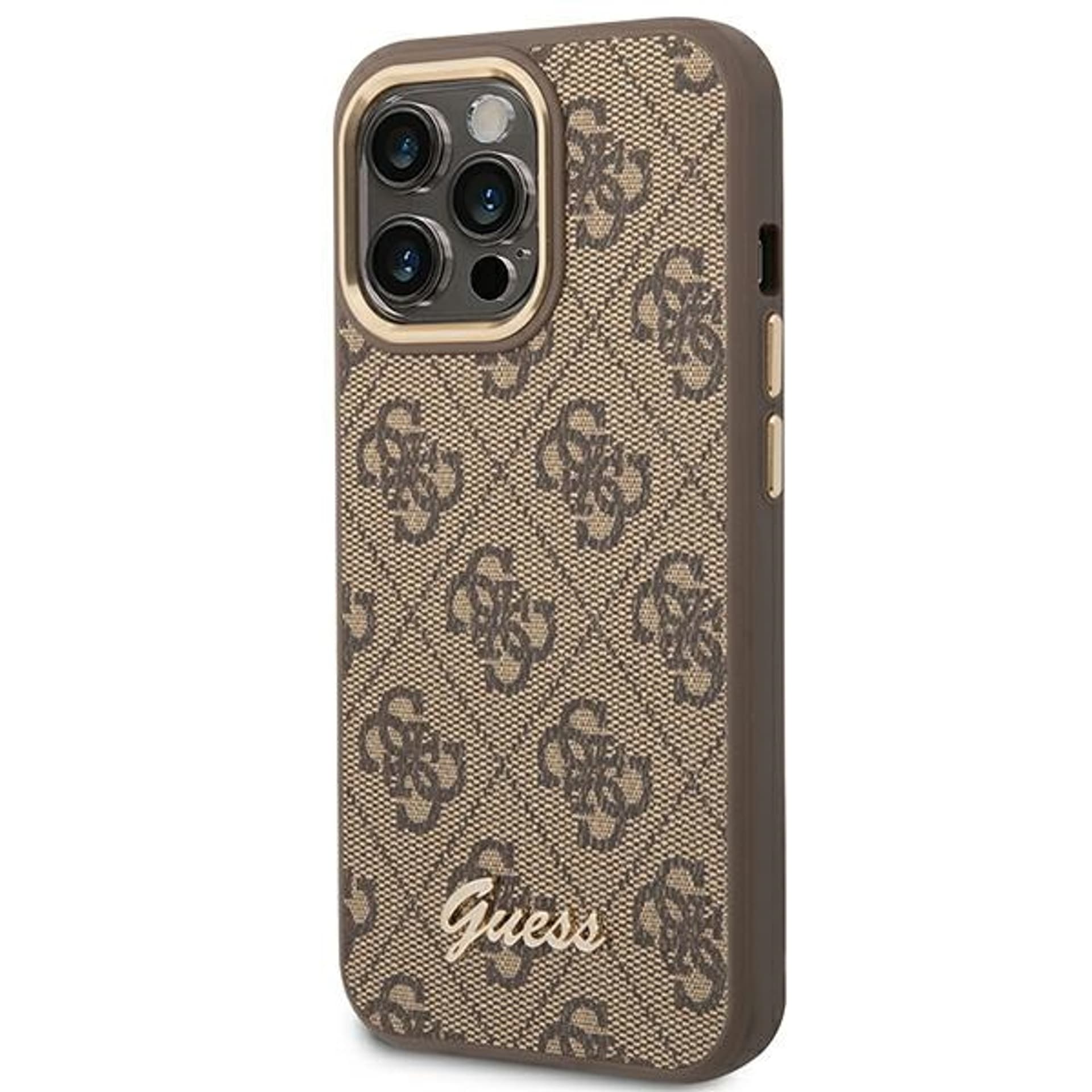 

Guess GUHCP14XHG4SHW iPhone 14 Pro Max 6,7" brązowy/brown hard case 4G Vintage Gold Logo