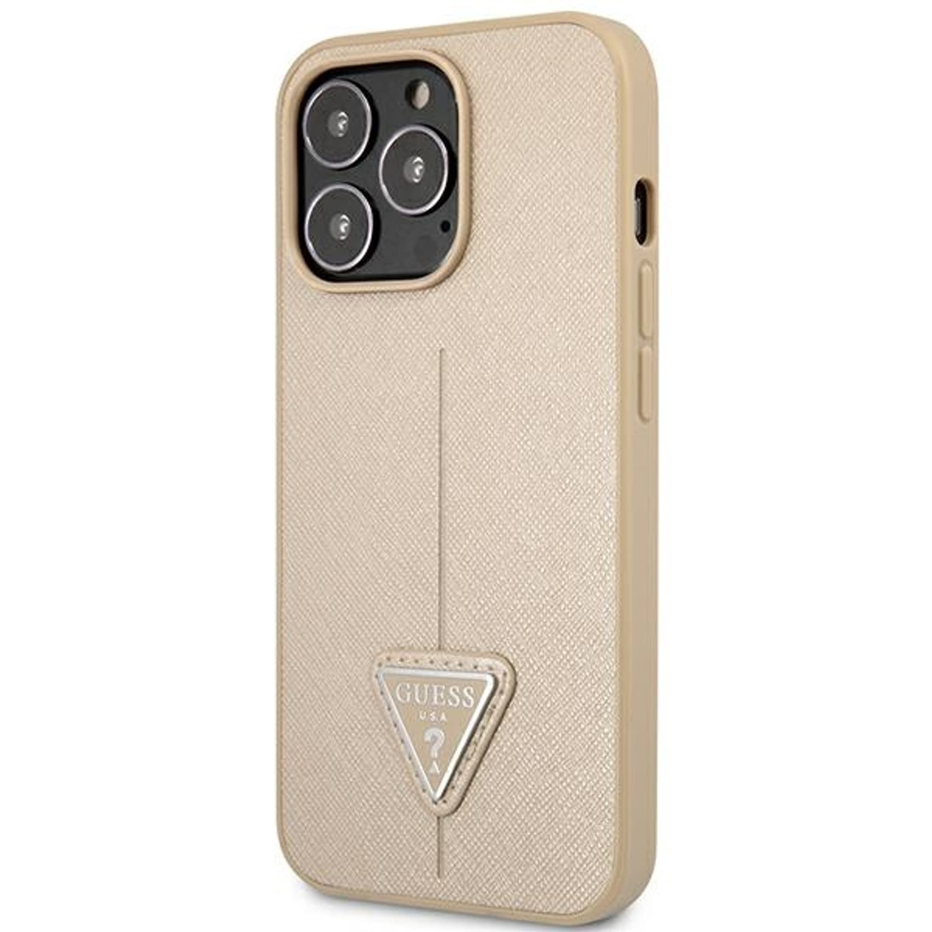 

Guess GUHCP14LPSATLE iPhone 14 Pro 6,1" beżowy/beige hardcase SaffianoTriangle Logo