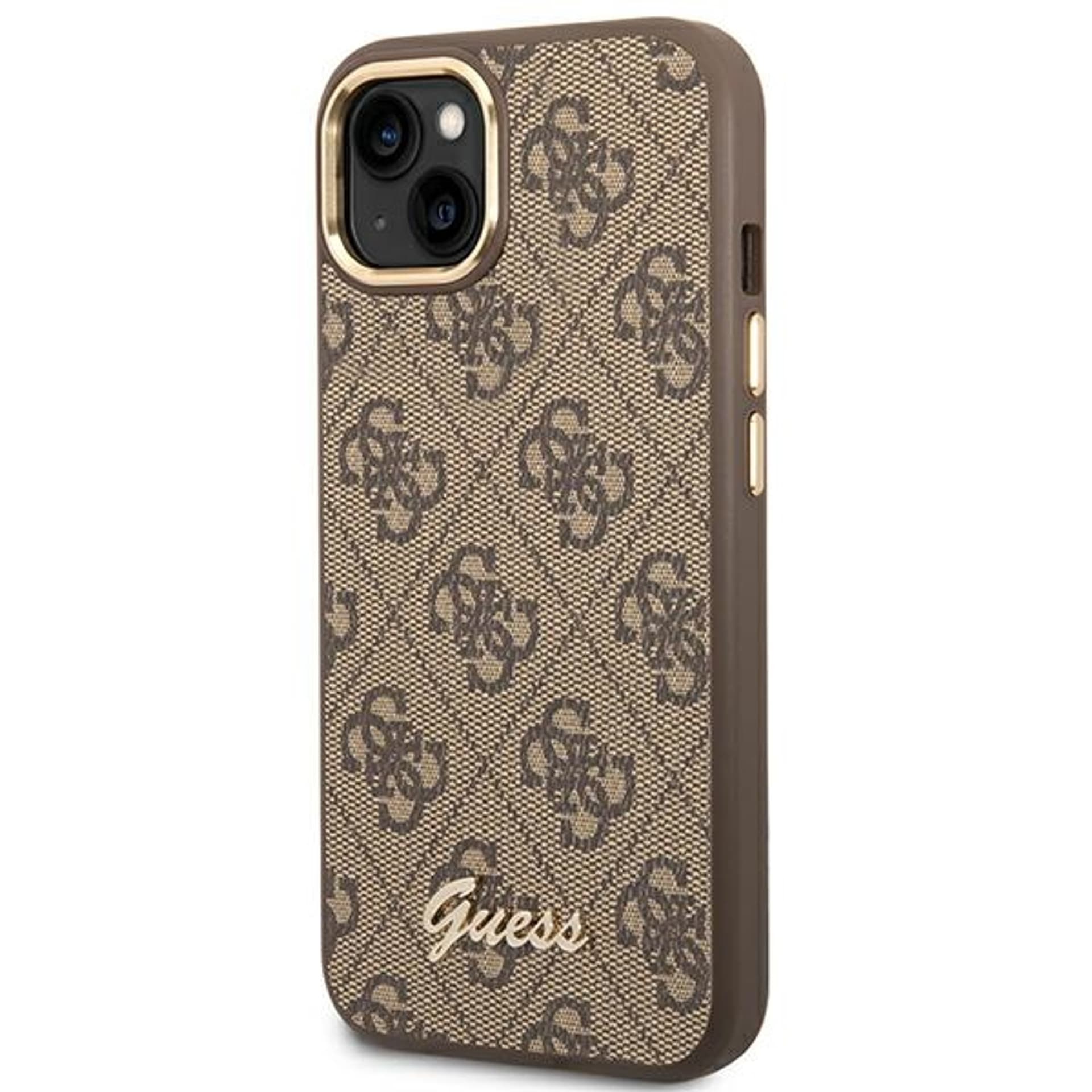 

Guess GUHCP14SHG4SHW iPhone 14 6,1" brązowy/brown hard case 4G Vintage Gold Logo