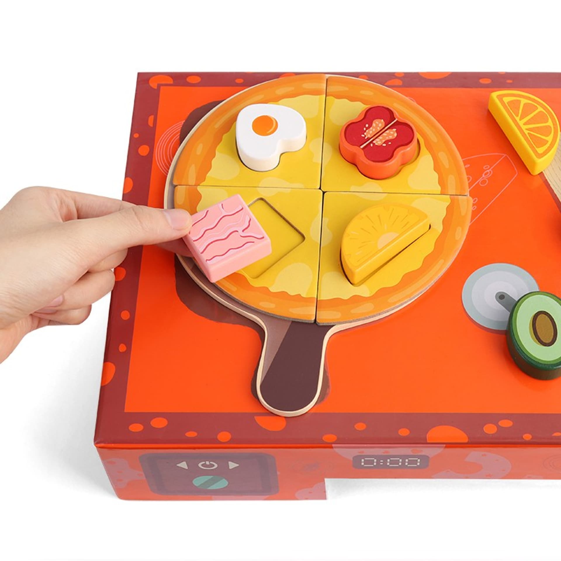 

Top Bright Drewniany zestaw Pizza box menu