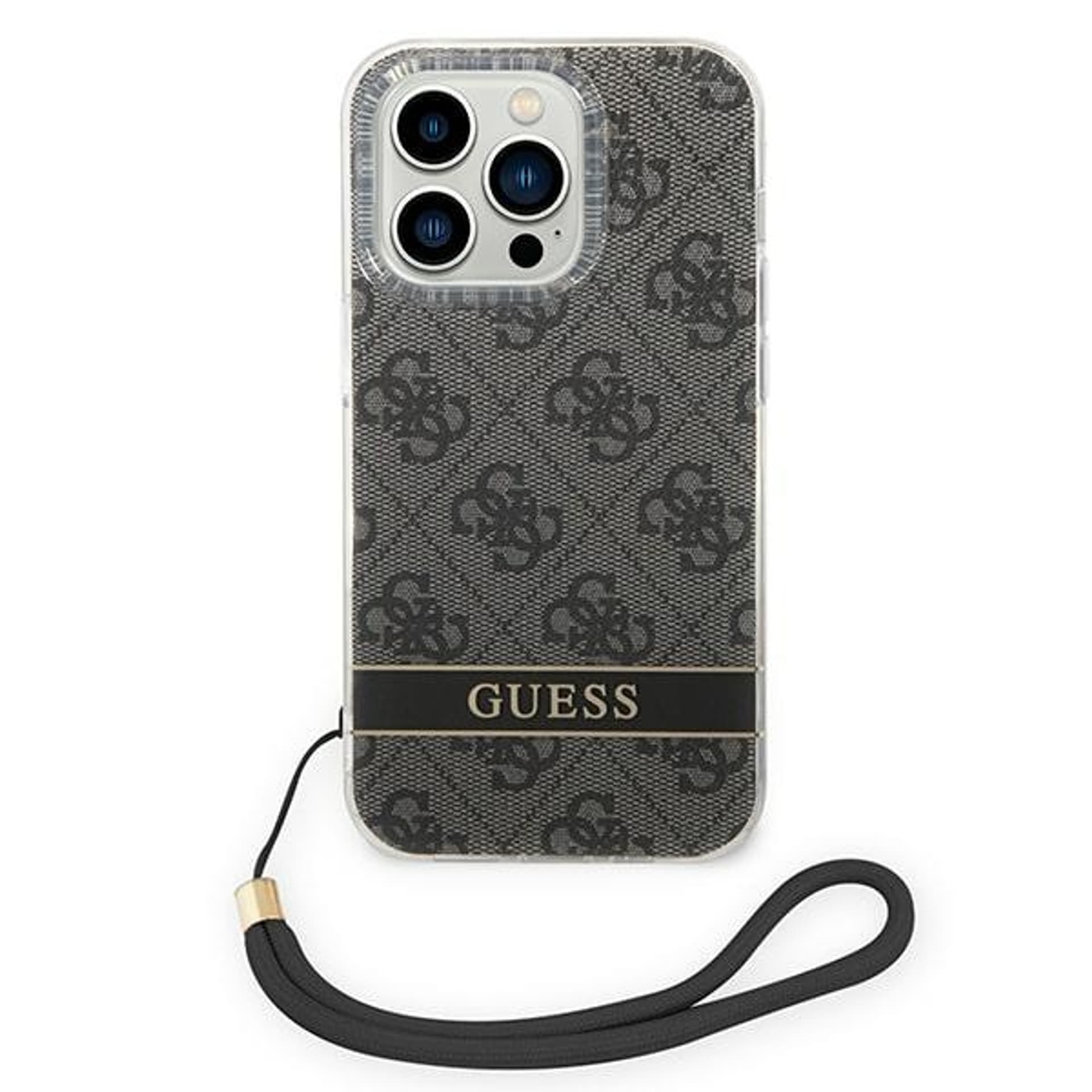

Guess GUOHCP14LH4STK iPhone 14 Pro 6,1" czarny/black hardcase 4G Print Strap
