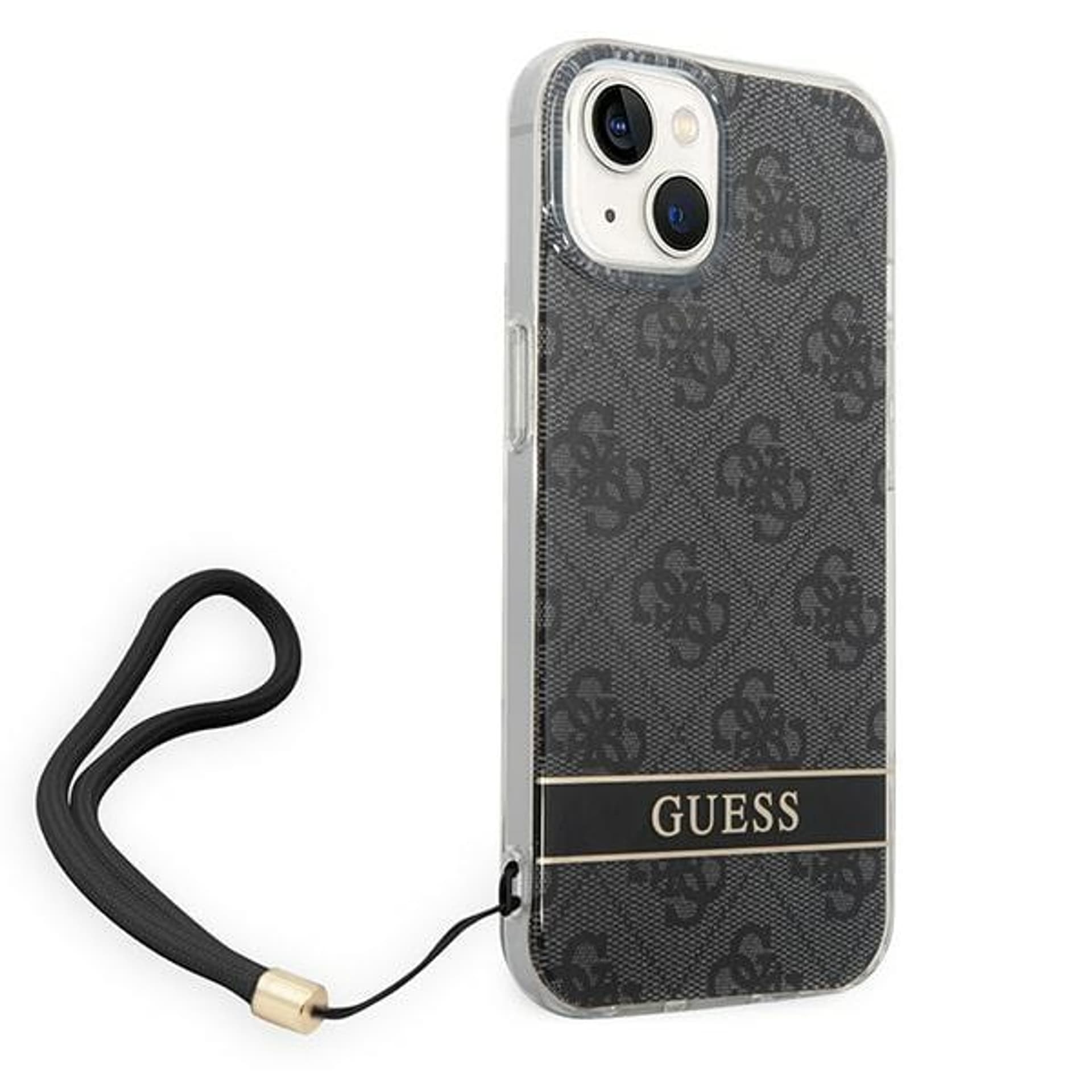 

Guess GUOHCP14SH4STK iPhone 14 6,1" czarny/black hardcase 4G Print Strap