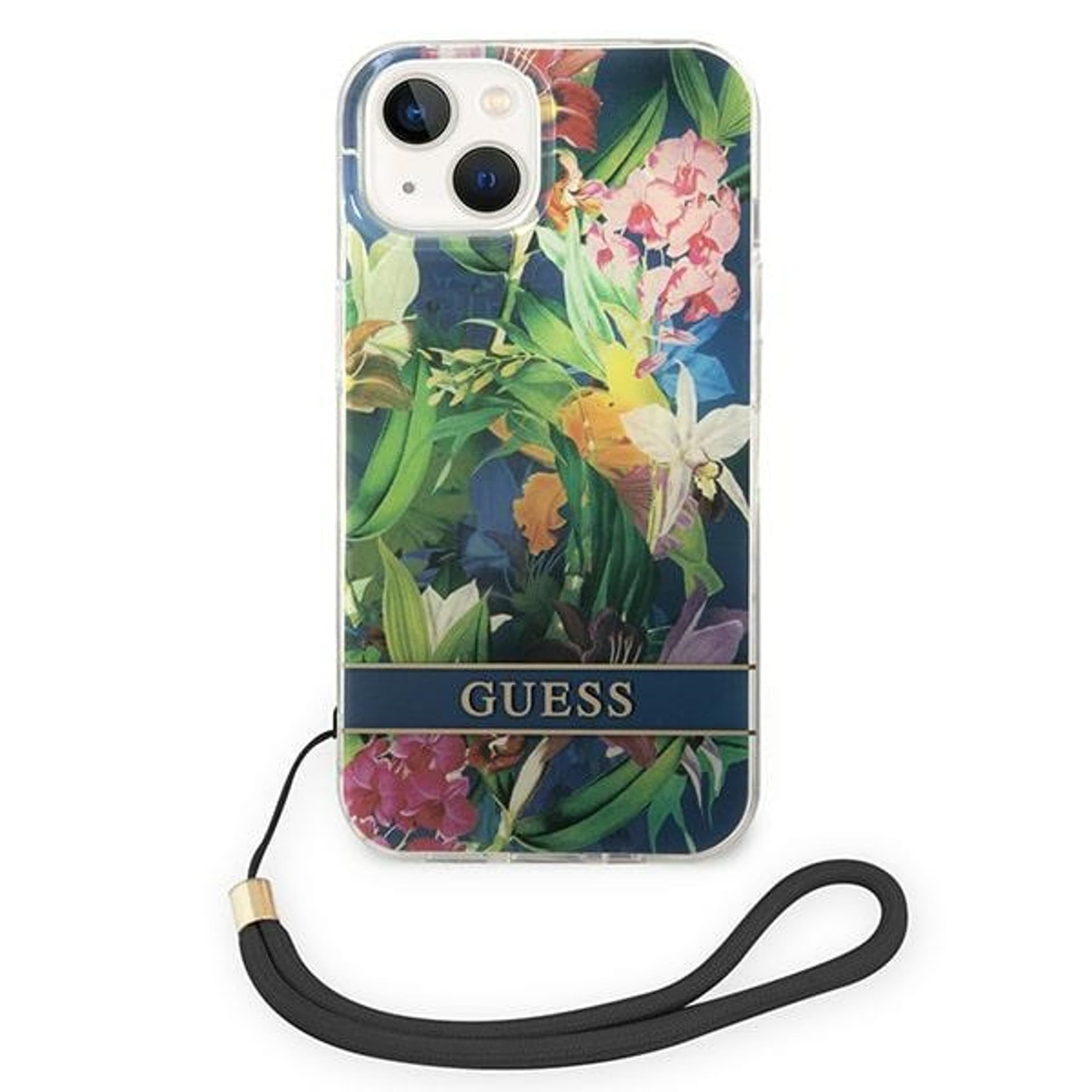 

Guess GUOHCP14SHFLSB iPhone 14 6,1" niebieski/blue hardcase Flower Strap