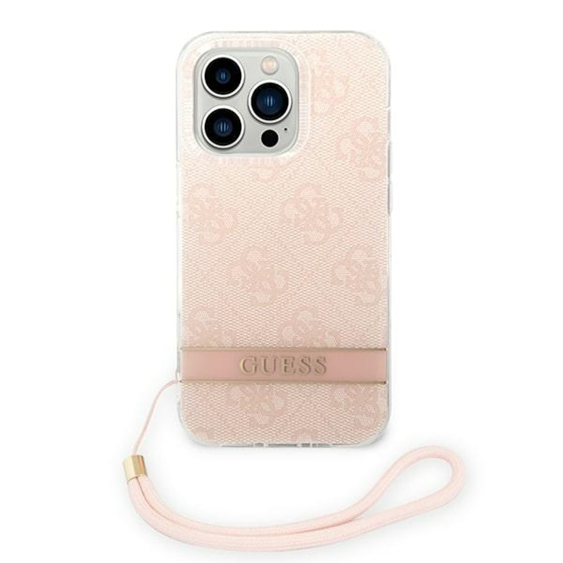 

Guess GUOHCP14XH4STP iPhone 14 Pro Max 6,7" różowy/pink hardcase 4G Print Strap