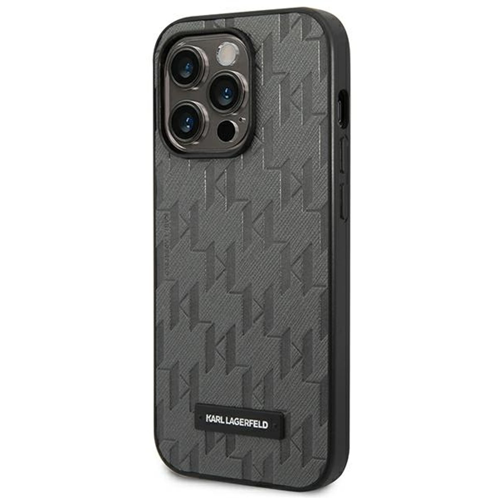 

Karl Lagerfeld KLHCP14XSAKLHPG iPhone 14 Pro Max 6,7" hardcase szary/grey Saffiano Mono Metal Logo