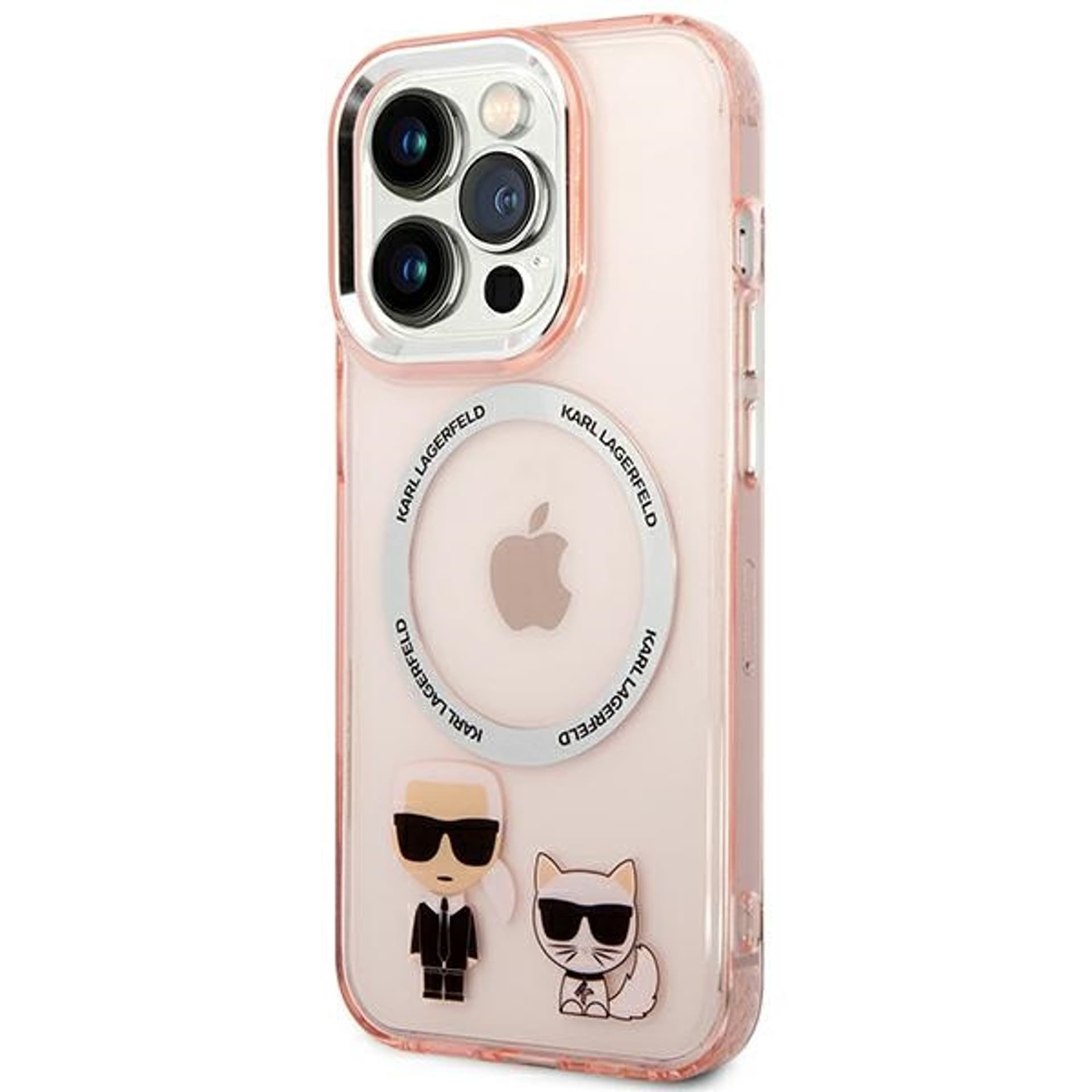 

Karl Lagerfeld KLHMP14XHKCP iPhone 14 Pro Max 6,7" hardcase różowy/pink Karl & Choupette Aluminium Magsafe