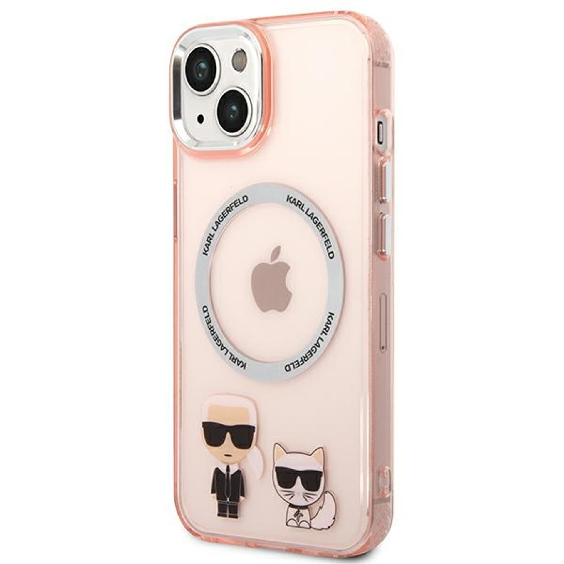 

Karl Lagerfeld KLHMP14SHKCP iPhone 14 6,1" hardcase różowy/pink Karl & Choupette Aluminium Magsafe