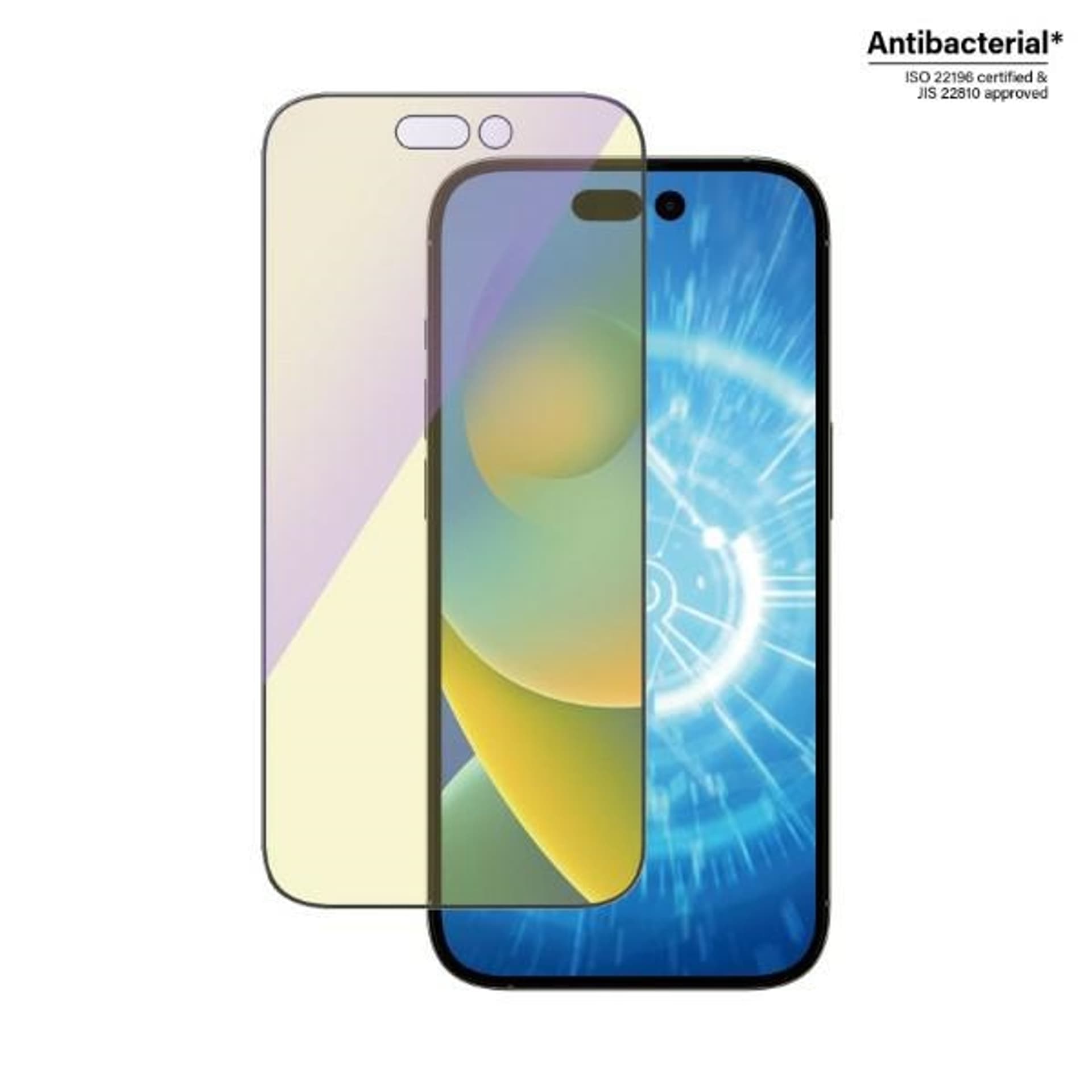 

PanzerGlass Ultra-Wide Fit iPhone 14 Pro 6,1" Screen Protection Antibacterial Easy Aligner Included Anti-blue light 2792