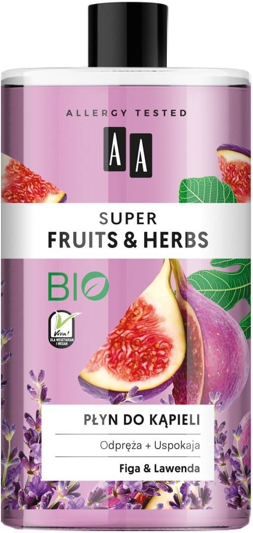 

AA Super Fruits & Herbs Płyn do kąpieli odprężająco uspokajający Figa i Lawenda 750ml