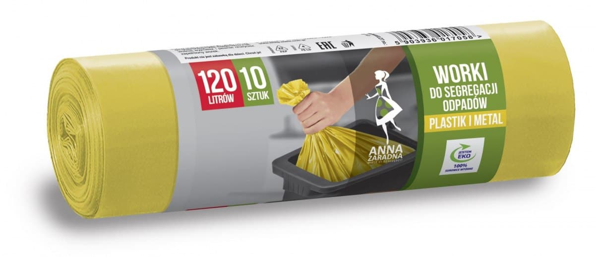 

Worki do seg.odpad.plastik i metal żółte LDPE 120l (10 szt.) ANNA ZARADNA 7