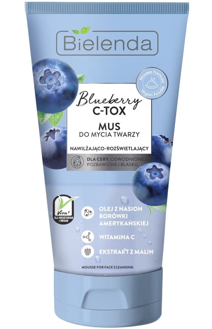 

Bielenda Blueberry C-TOX Mus do mycia twarzy nawilżająco-rozświetlający 135g