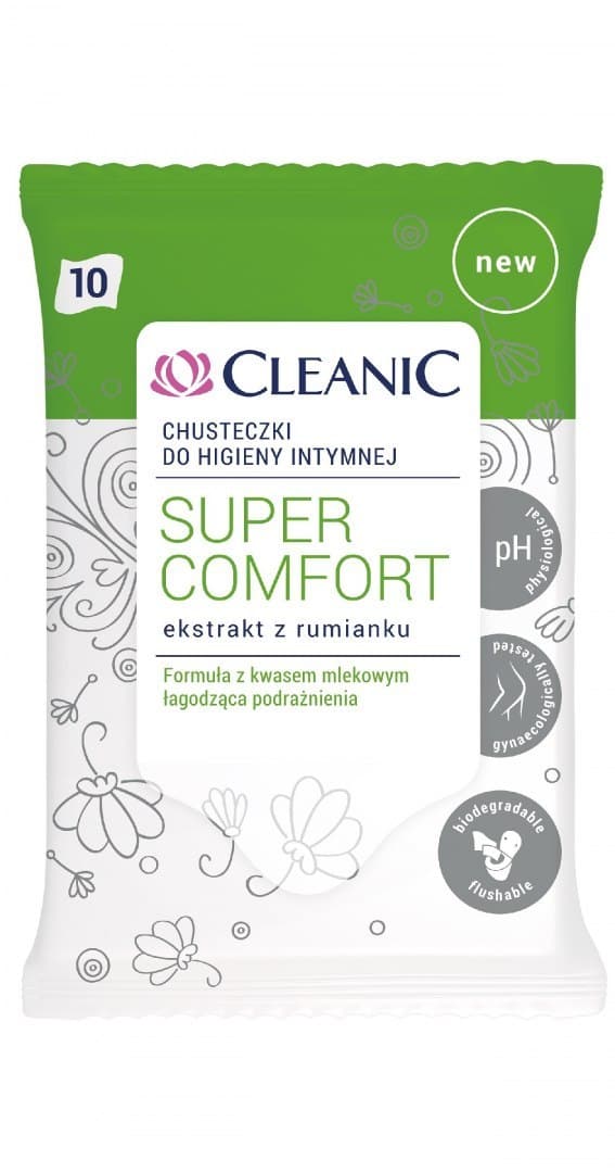 

Cleanic Chusteczki do higieny intymnej Super Comfort 1op.-10szt