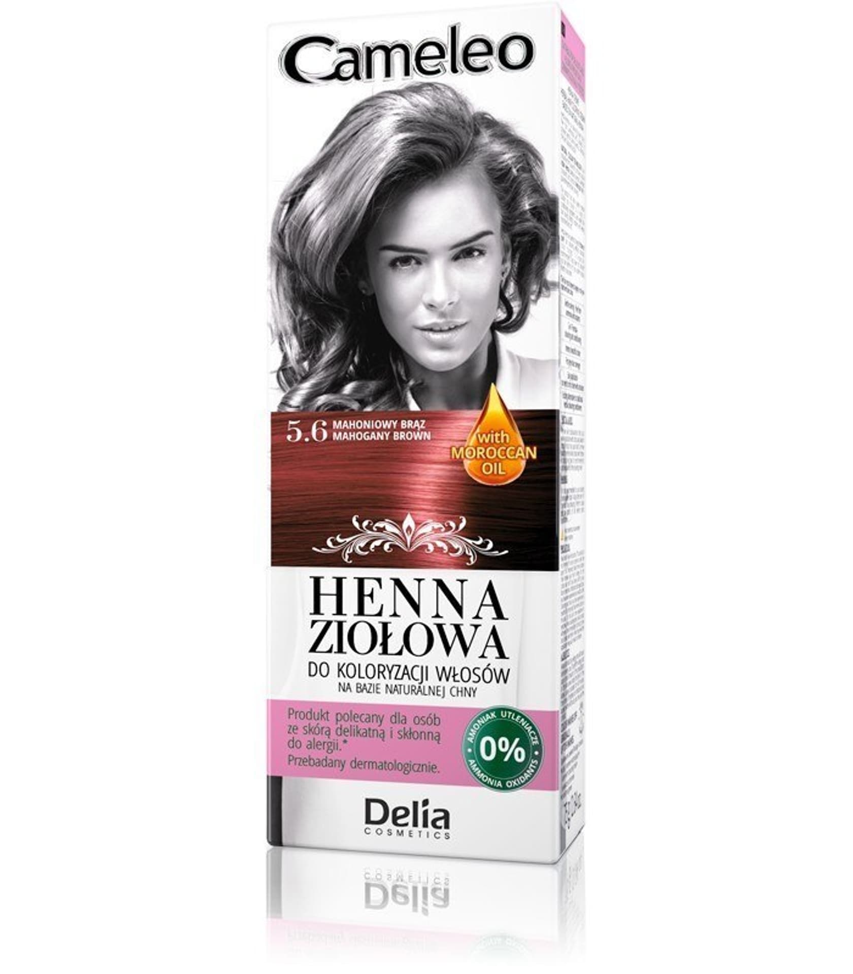 

Delia Cosmetics Cameleo Henna Ziołowa nr 5.6 mahoniowy brąz 75g