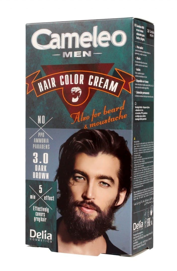 

Delia Cosmetics Cameleo Men Krem koloryzujący do włosów,brody i wąsów nr 3.0 dark brown 1op.
