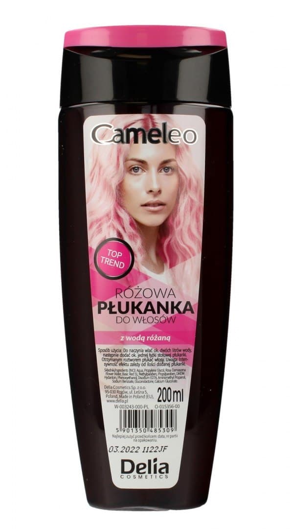 

Delia Cosmetics Cameleo Płukanka do włosów różowa z wodą różaną 200ml