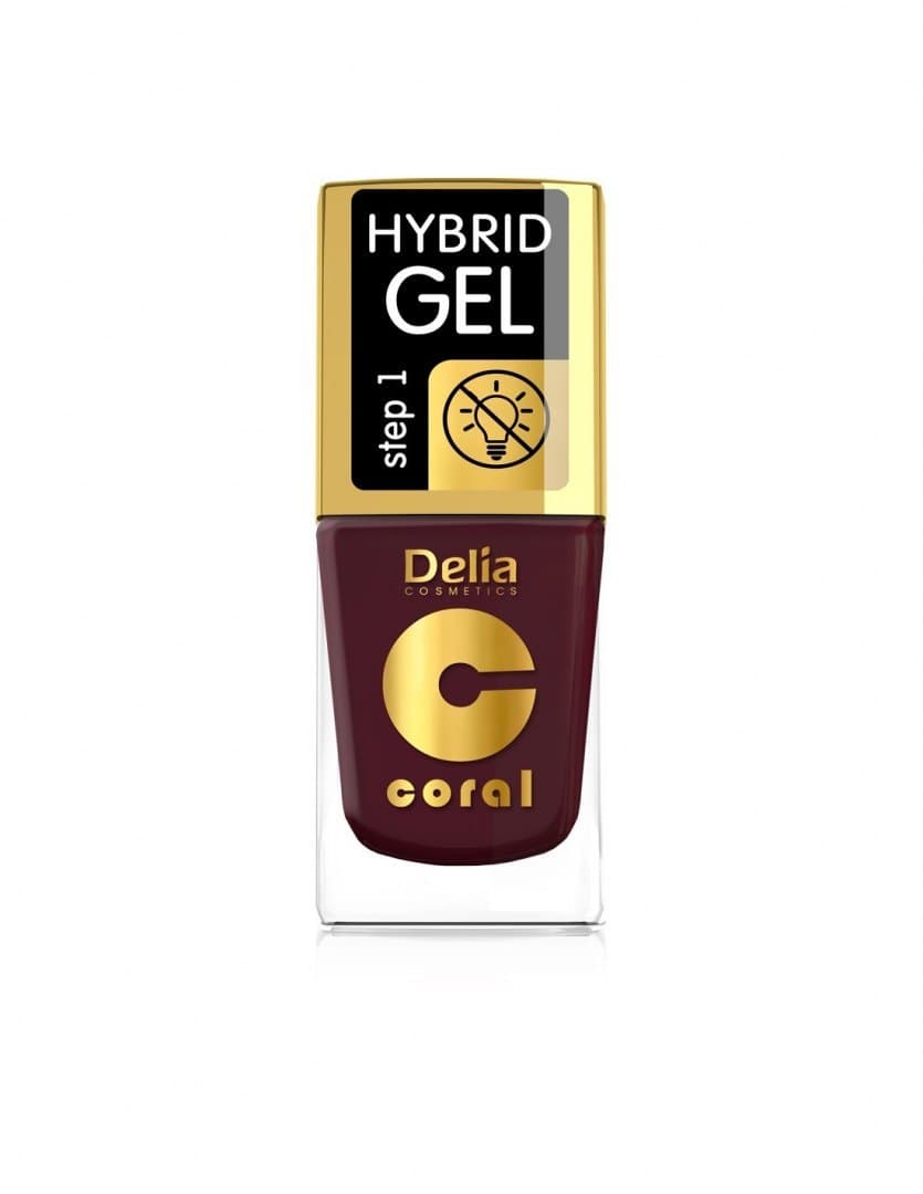

Delia Cosmetics Coral Hybrid Gel Emalia do paznokci nr 60 Ciemny Bakłażan 11ml