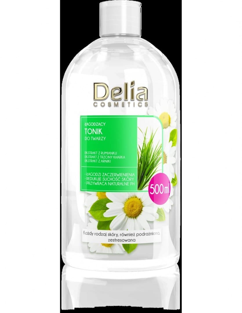 

Delia Cosmetics Łagodzący Tonik do twarzy z extraktem z rumianku 500ml