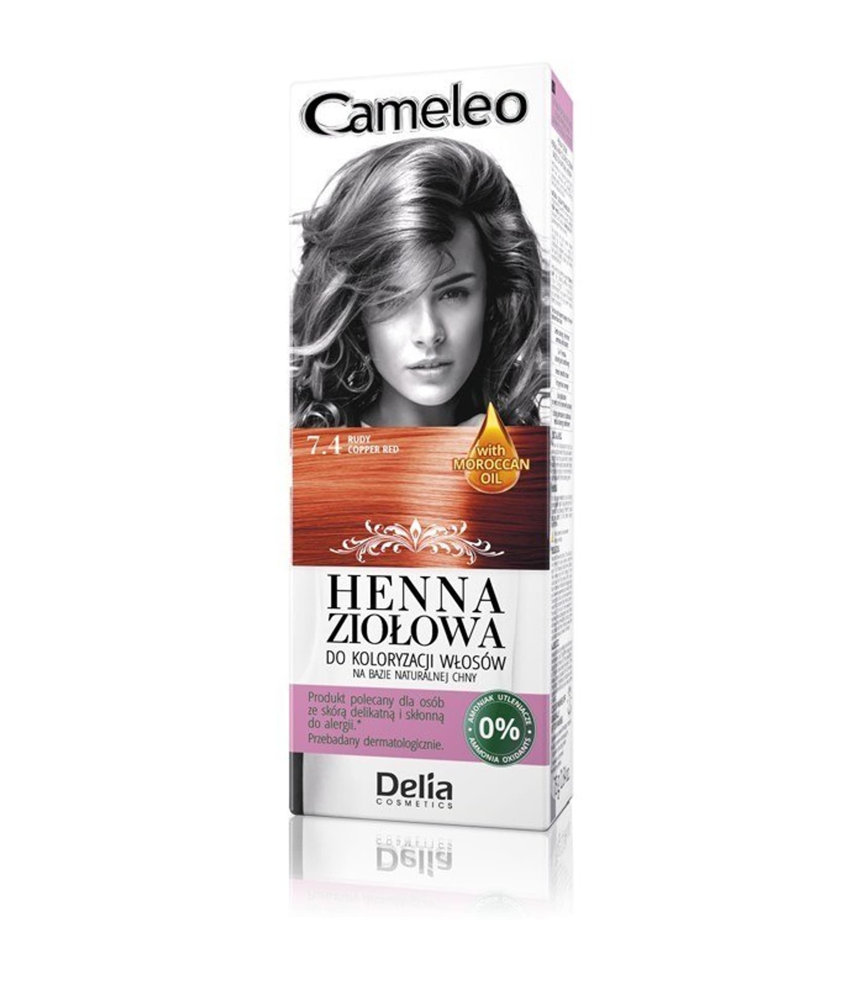 

Delia Cosmetics Cameleo Henna Ziołowa nr 7.4 rudy 75g