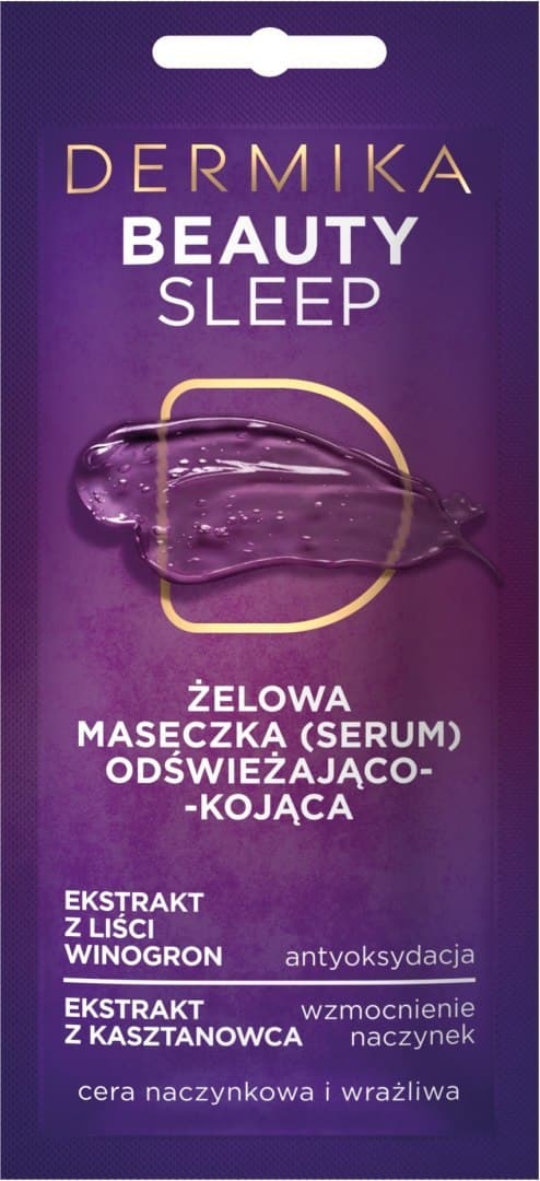 

Dermika Maseczki Piękności Maseczka żelowa-serum odświeżająco kojąca Beauty Sleep 10ml