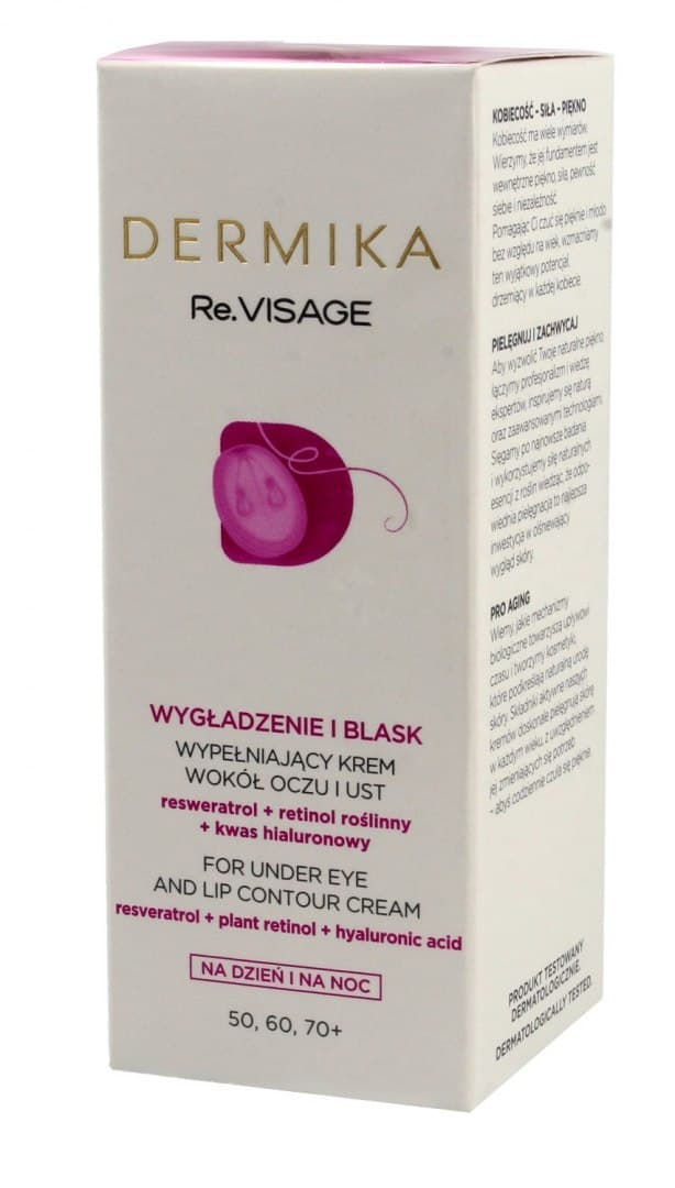 

Dermika Re.Visage 50,60,70+ Wypełniający Krem wokół oczu i ust 15ml