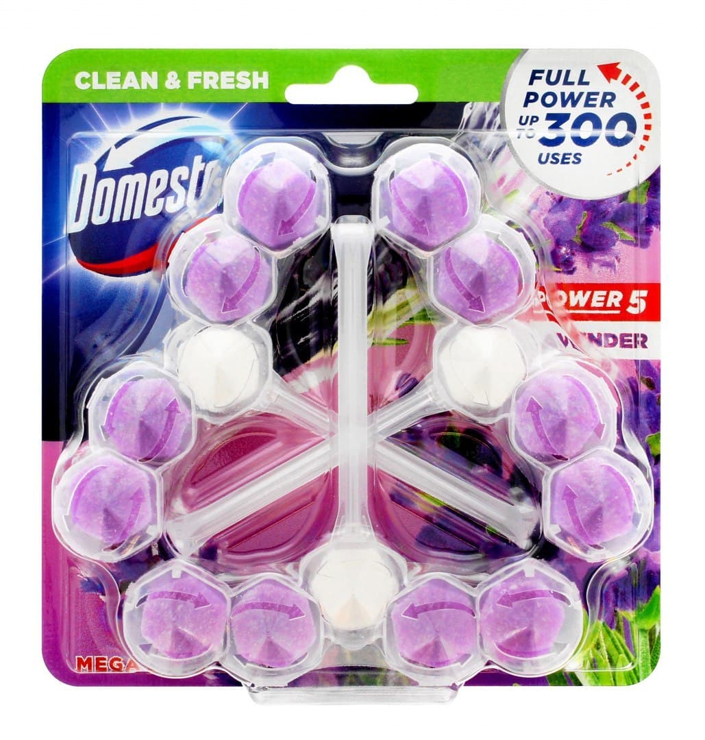 

DOMESTOS Power 5 Kostka zapachowa WC Lavender 3x55g