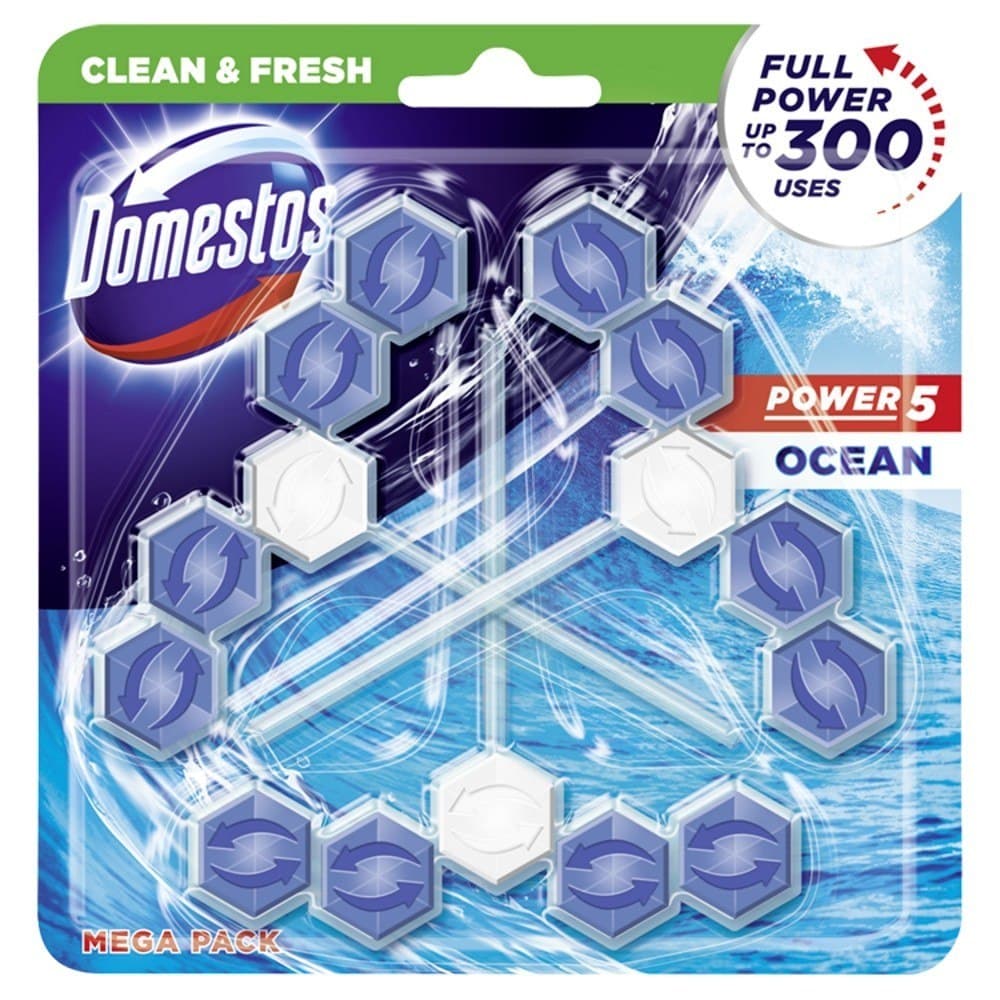 

DOMESTOS Power 5 Kostka zapachowa do WC Ocean 3x55g