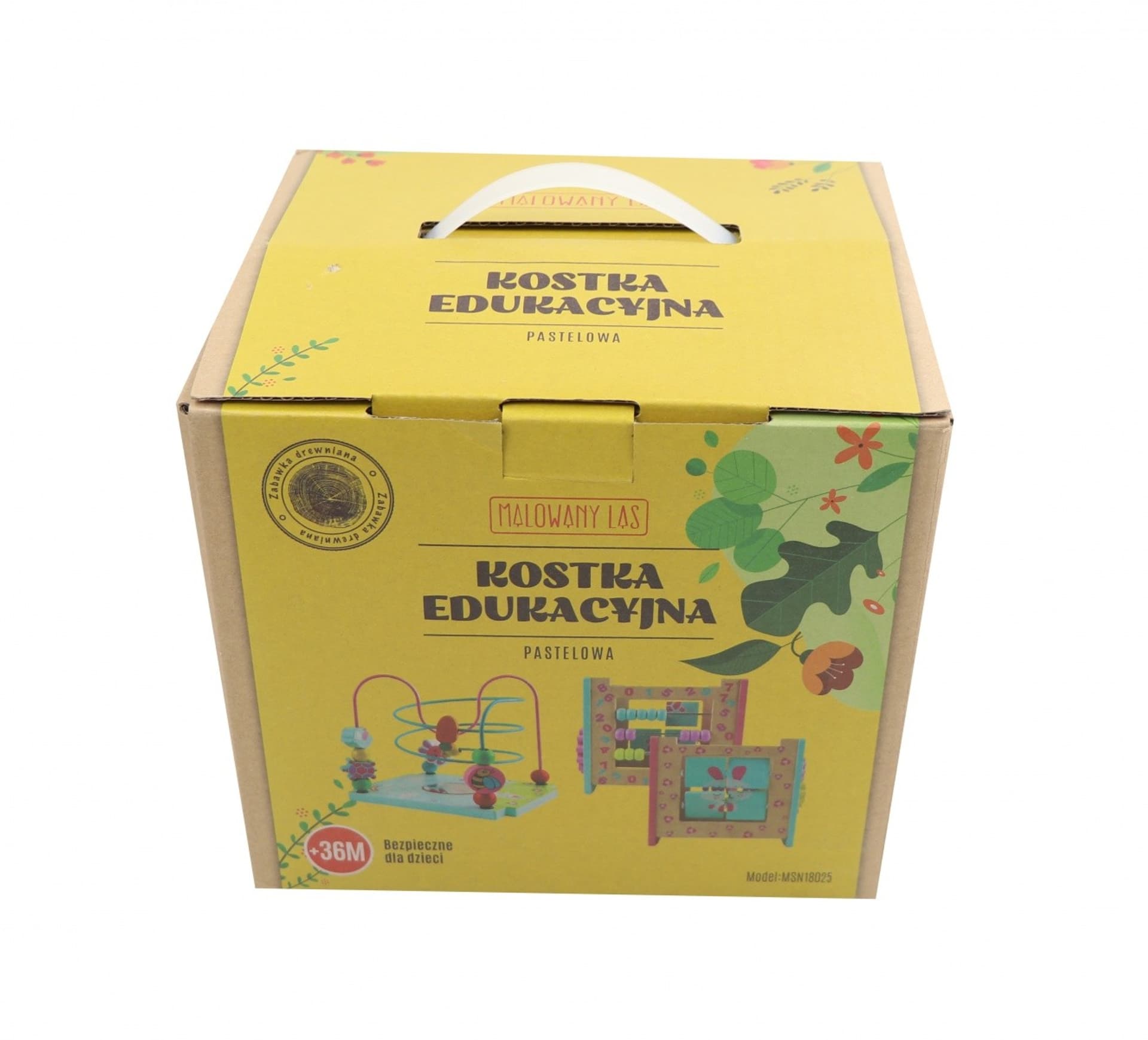 

Drewniana kostka edukacyjna Pastel