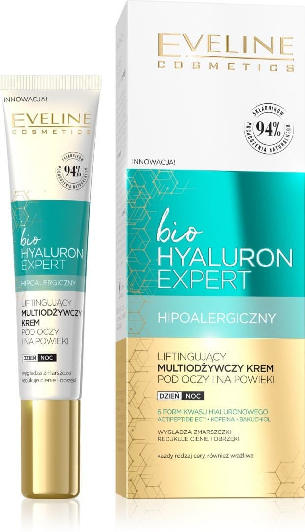 

Eveline Bio Hyaluron Expert Liftingujący Multiodżywczy Krem Pod Oczy