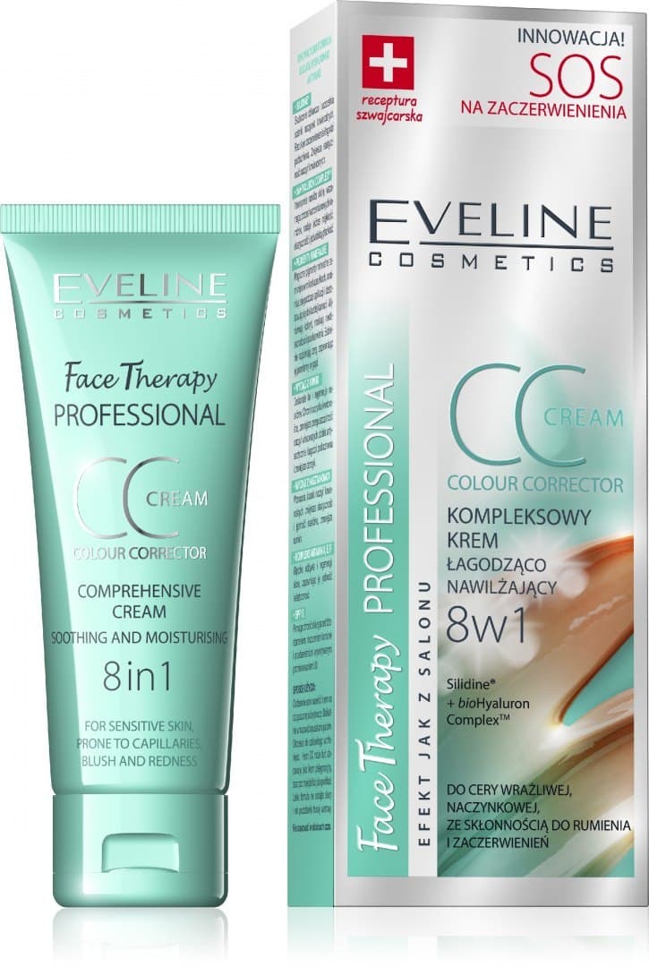 

Eveline Face Therapy SOS Krem CC 8w1 na zaczerwienienia 30ml