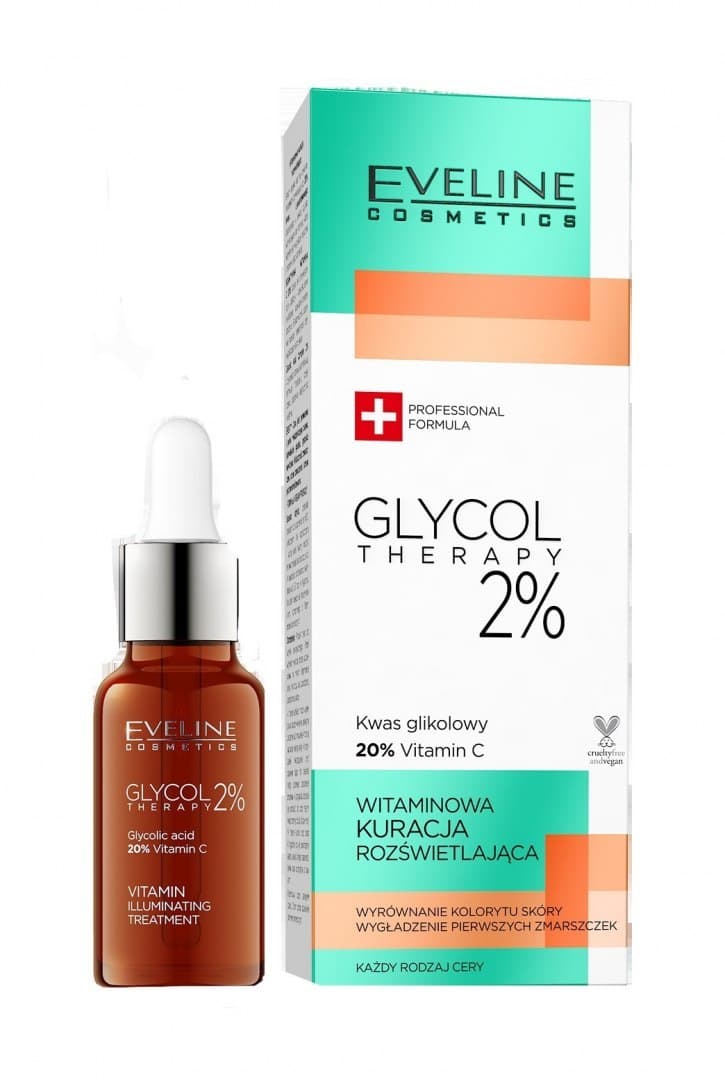 

Eveline Glycol Therapy 2% Witaminowa Kuracja rozświetlająca 18ml